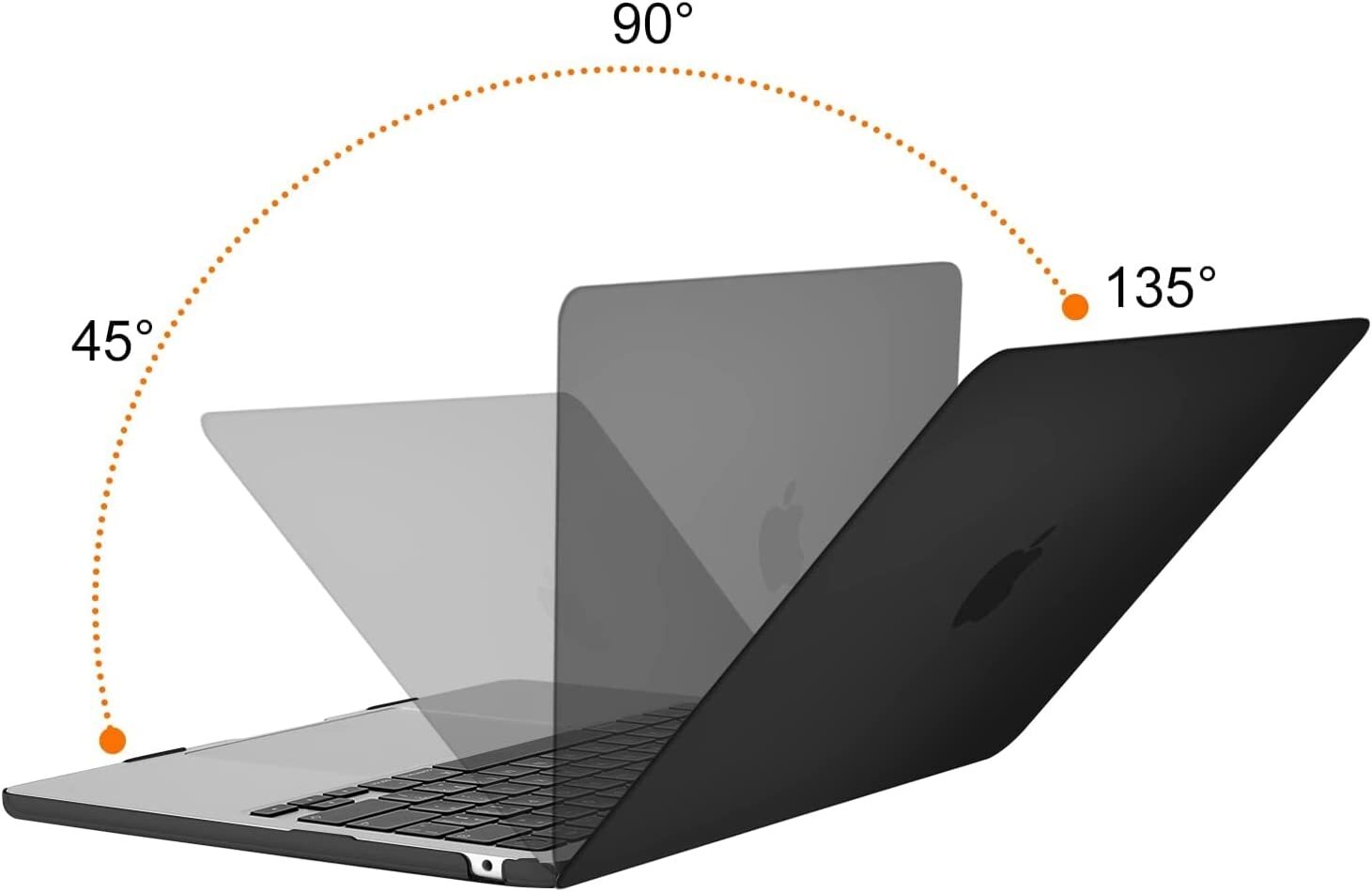 Case for MacBook Pro/Air with Keyboard Cover+Screen Protector+2xType C USB Adapt