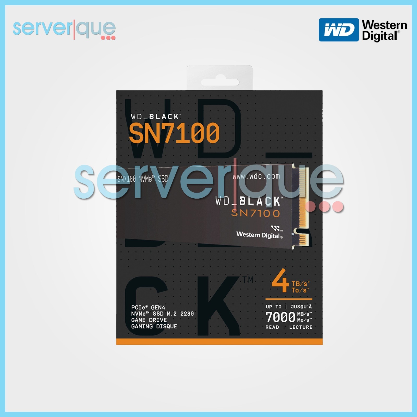 WDS400T4X0E Western Digital Black SN7100 4TB PCIe NVMe M.2 2280 Internal SSD NEW