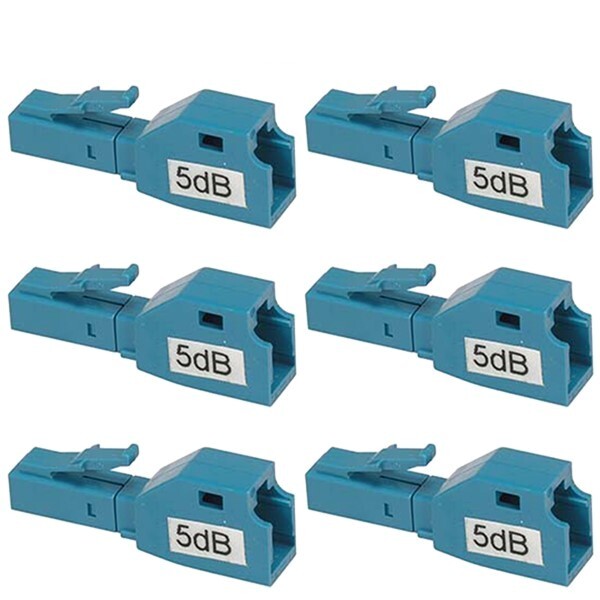 6x 5dB LC Fiber Optic Attenuator Plug-In Connector Single Mode Fixed Optical