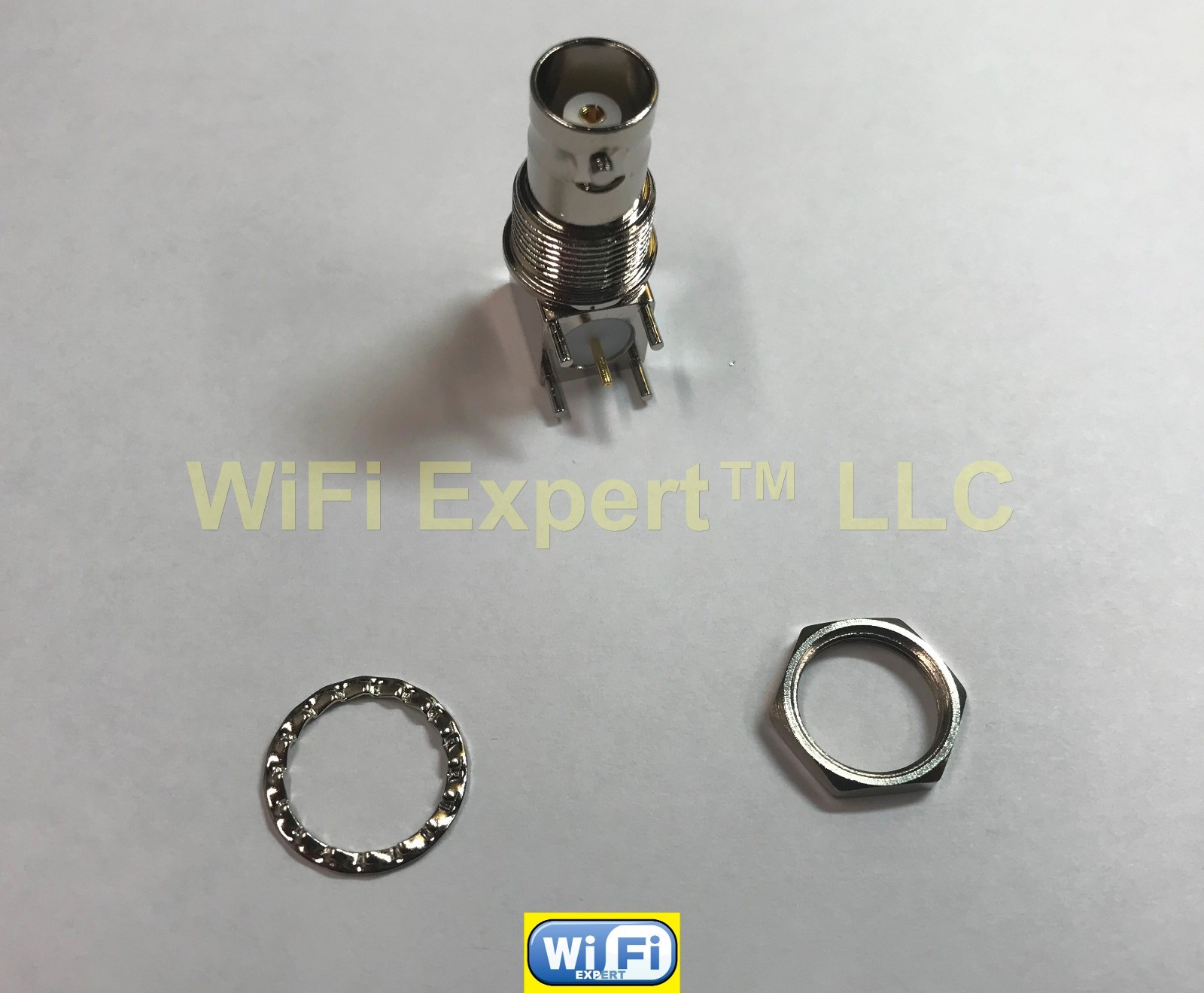 BNC Right Angle female jack BULKHEAD solder PCB mount RF connector ships from US