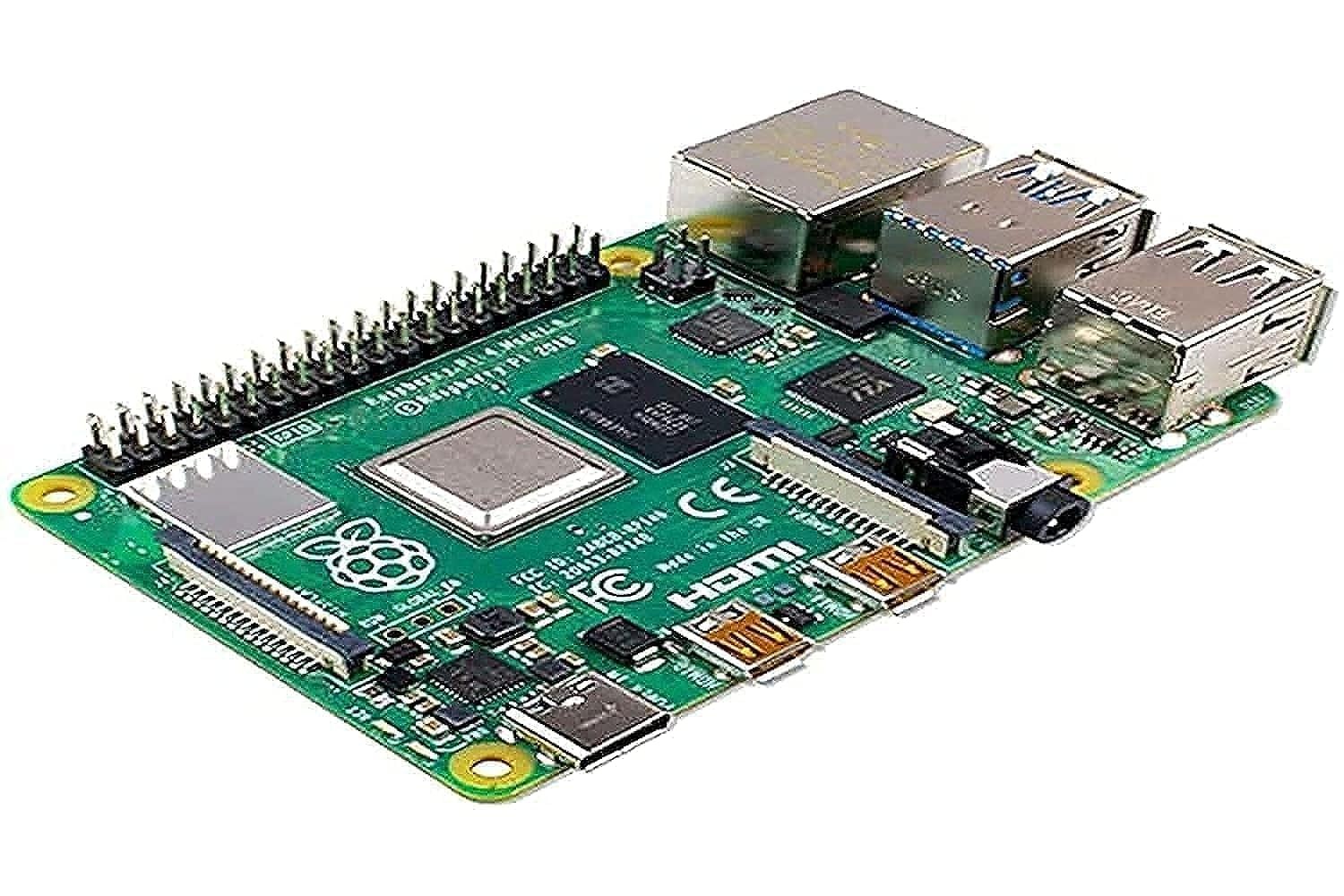 Raspberry Pi 4 Model B 2019 Quad Core 64 Bit WiFi Bluetooth (4GB) 4GB, green