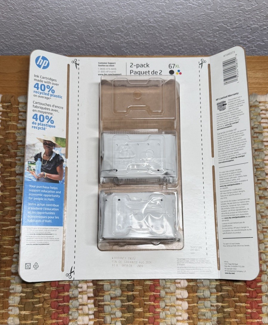 HP 67XL Black 67 Tricolor Ink Set 3YP30AN 3YM57AN 3YM55AN New Sealed Exp 2024