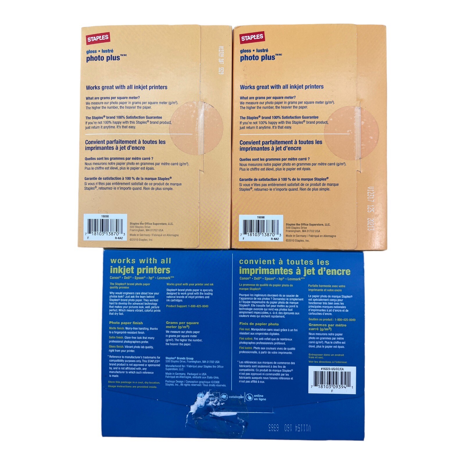 Glossy Photo Plus INKJET Paper 4 x 6 In 270gsm 10.5 mil 60 Sheets Each Lot of 3