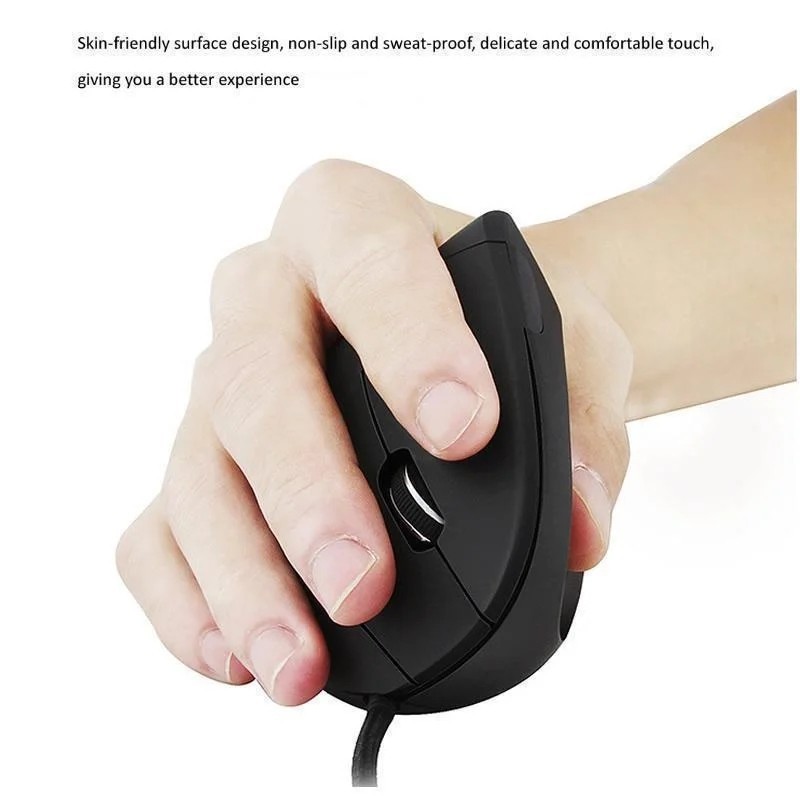 Ergonomic Optical Vertical Mouse Mice USB Wired LED Mice 3200 DPI For Laptop PC