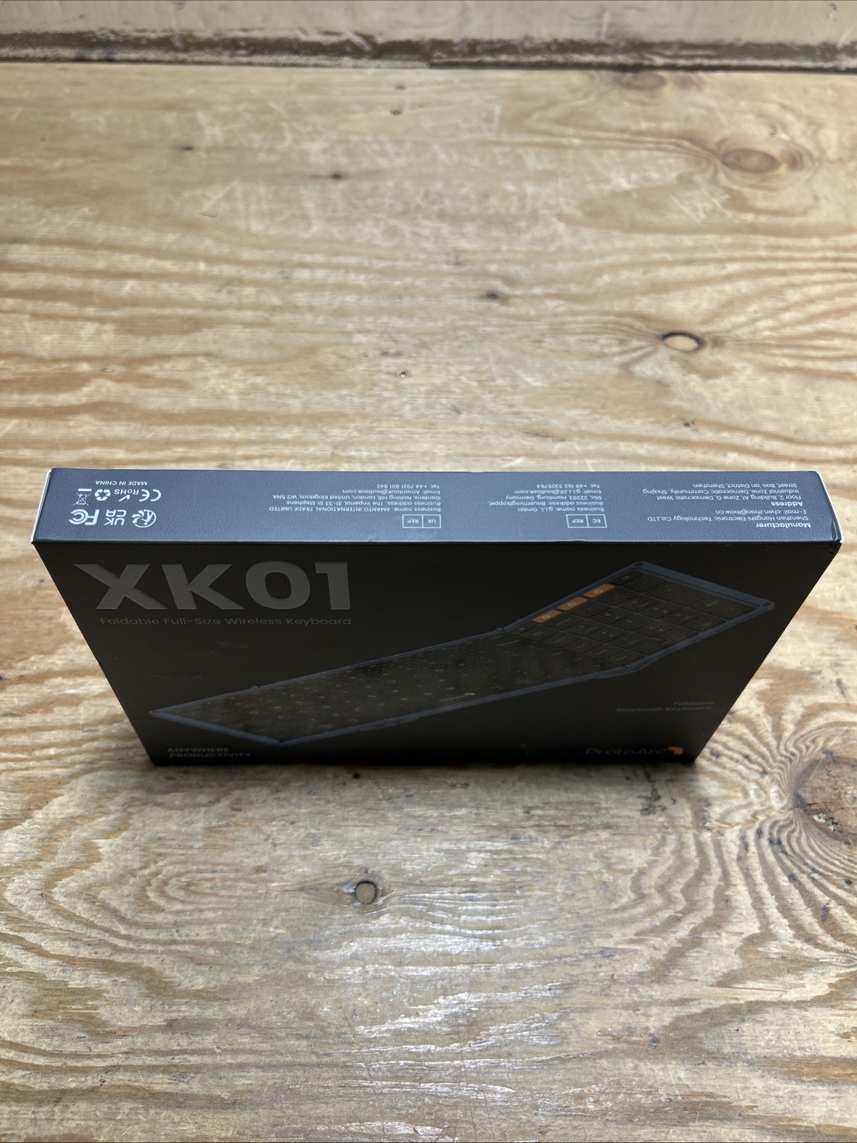 ProtoArc Portable Full-Size Keyboard Tri-Fold Wireless Blue