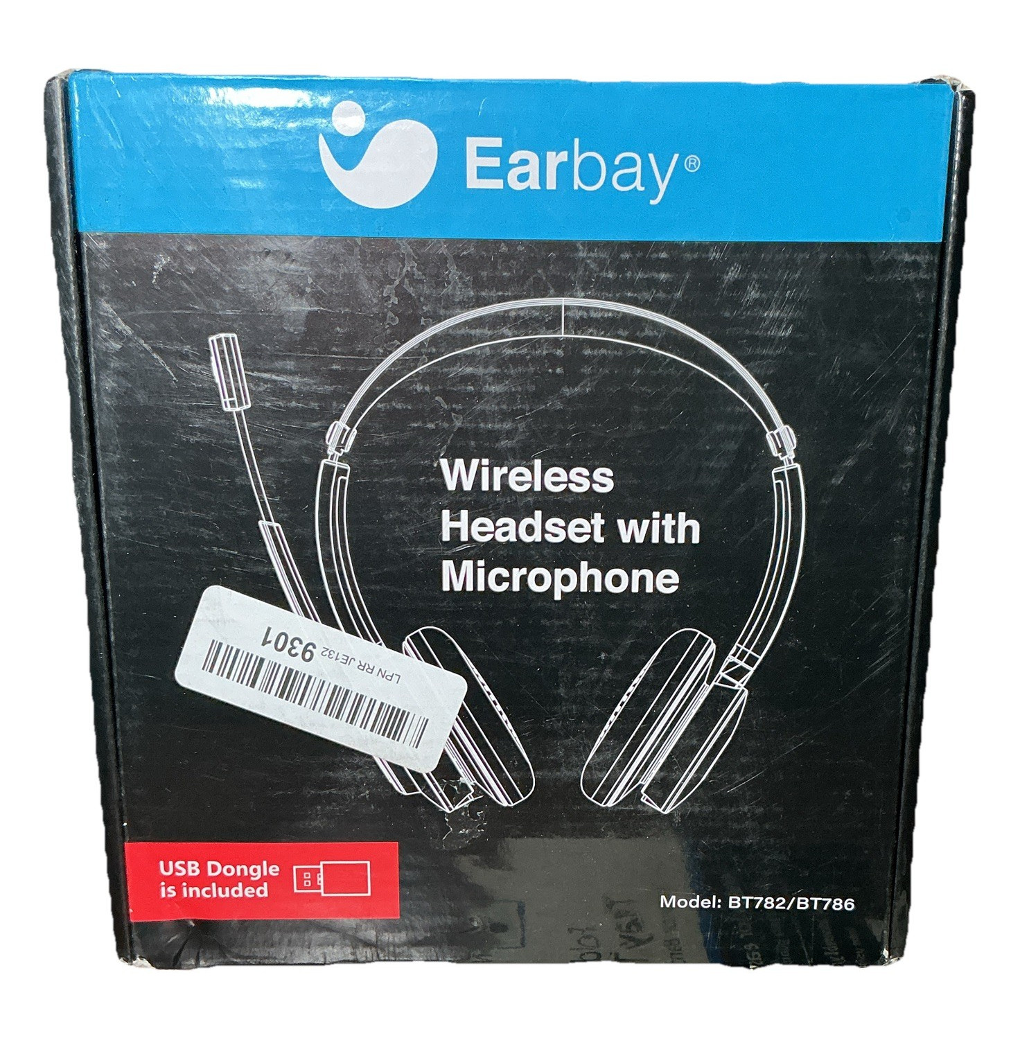 Earbay BT782/BT786 Bluetooth Wireless Headset Boom Mic USB Dongle Black/RG