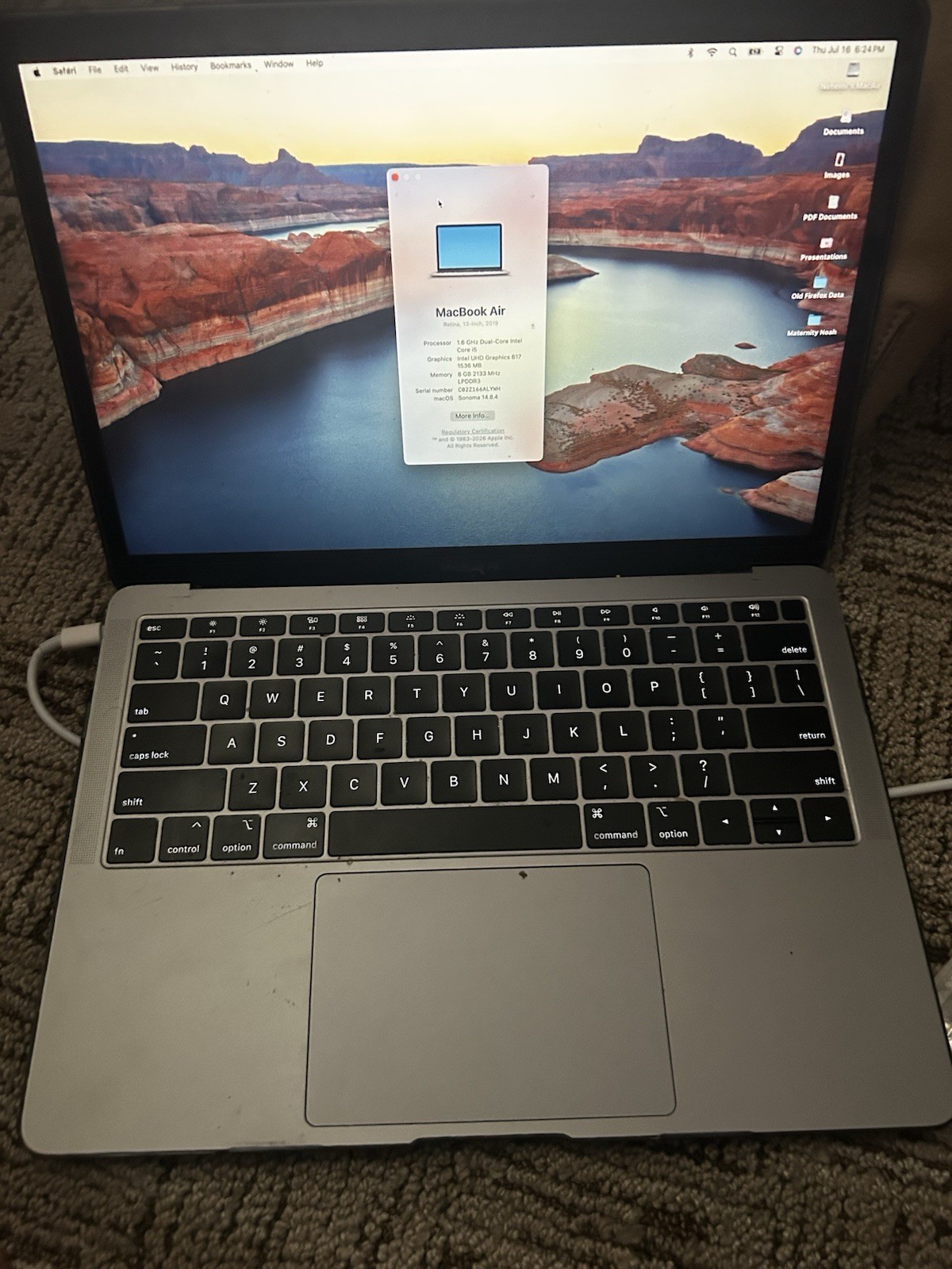 Apple MacBook Air 13.3″ (256GB SSD, Intel Core i5-8210Y, 1.60GHz, 8GB RAM)…