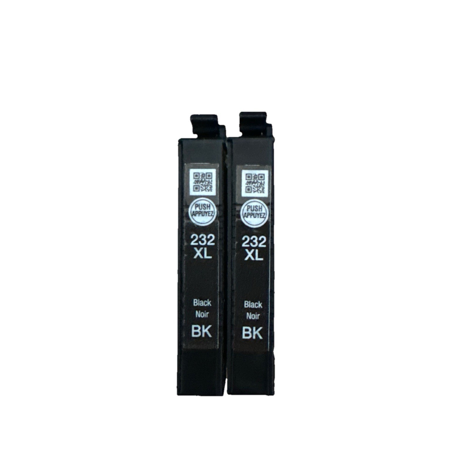 2 Pack Used Genuine Epson 232XL Black Ink Cartridge Oem Twin Combo 232 XL 90%+