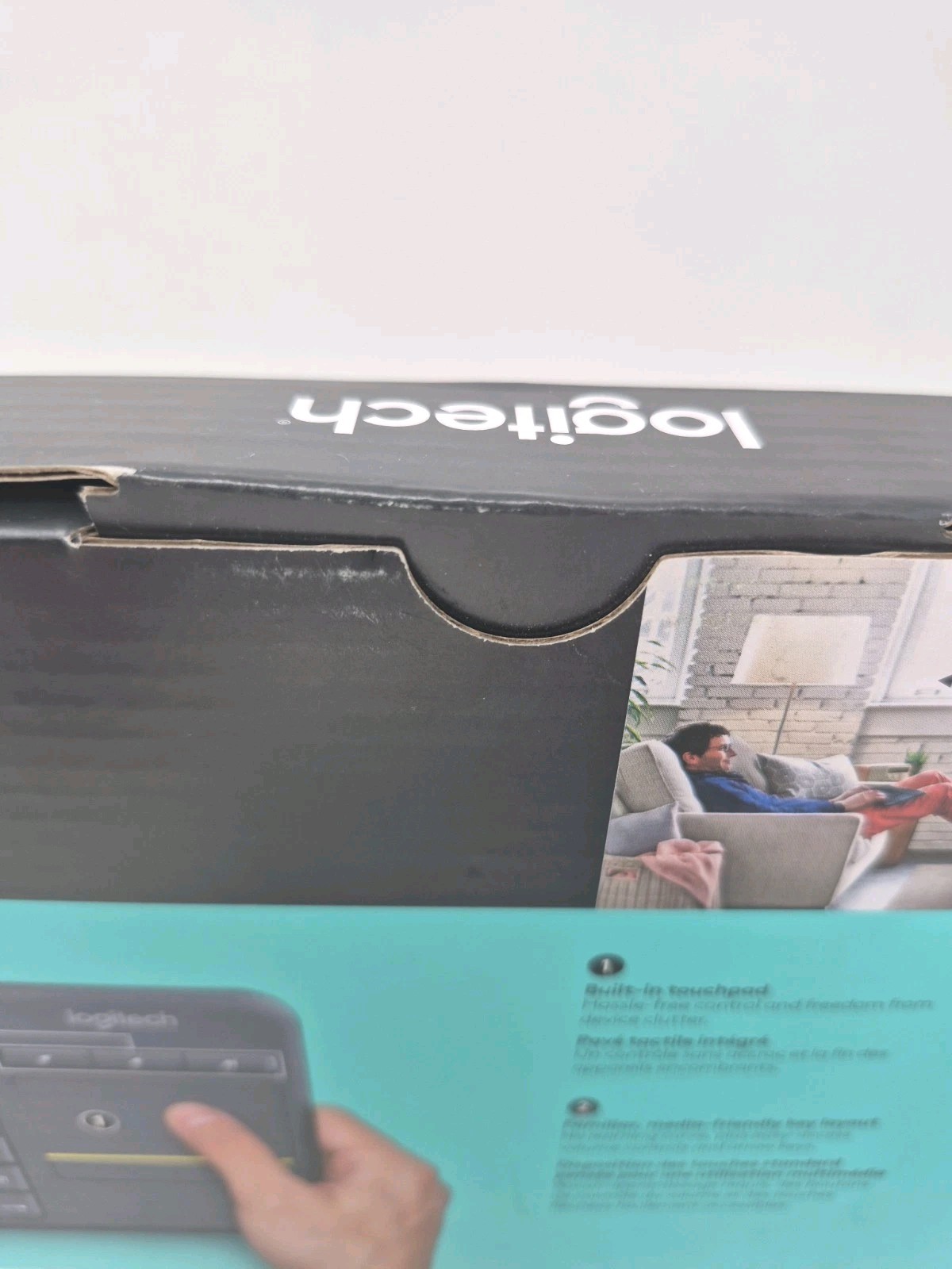 Logitech Media K400 Plus Wireless Touch Keyboard Built-in Touchpad – Black – New