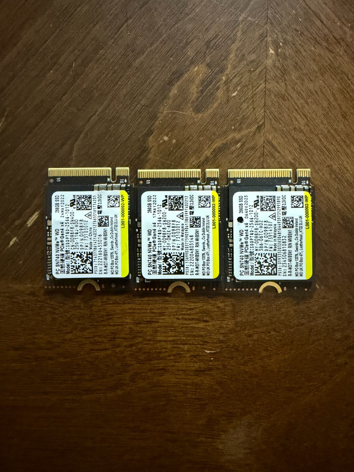 SSD M.2 NVMe: Different brands and capacities