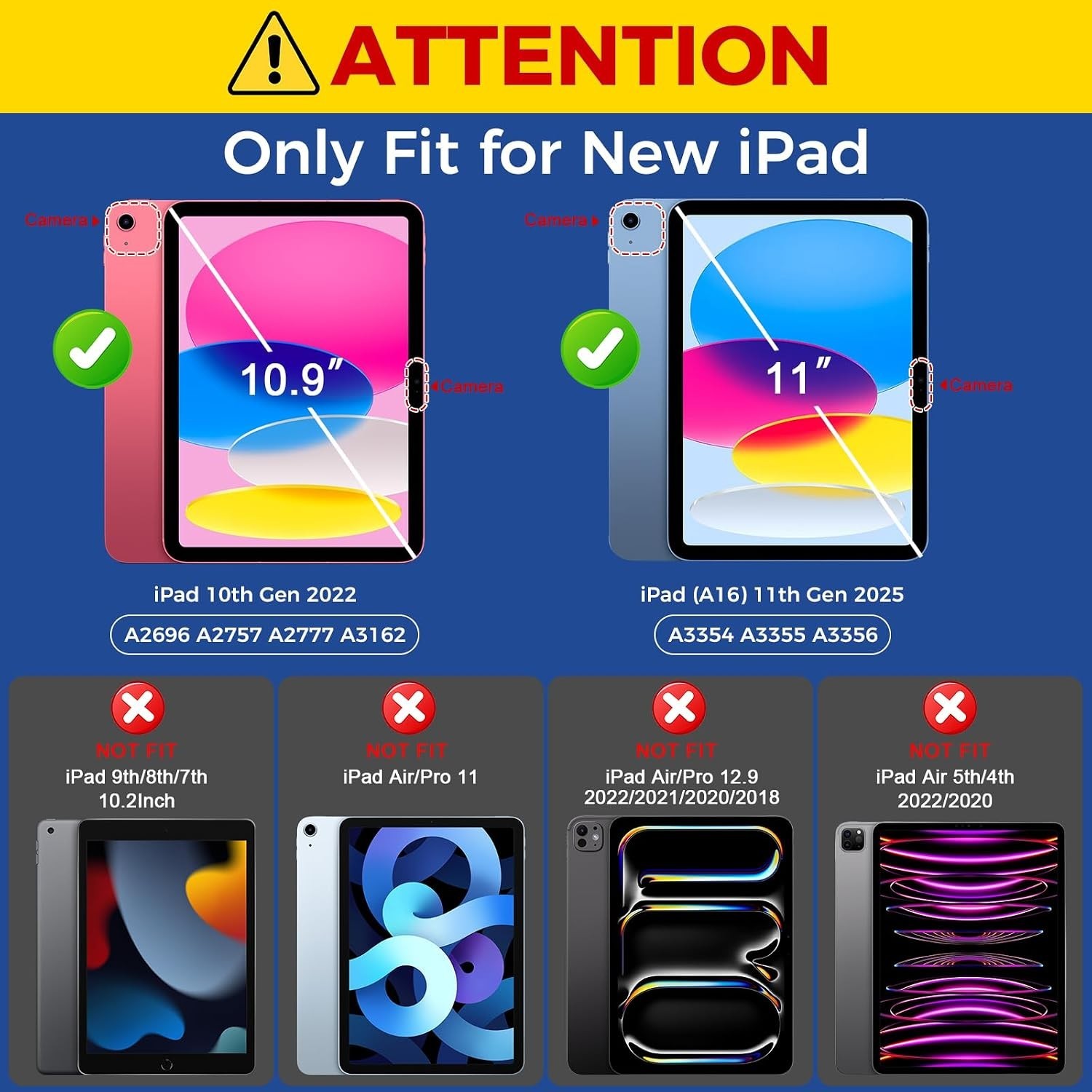2 Pack Screen Protector for iPad 11th A16 2025 & 10th Generation BLACK…