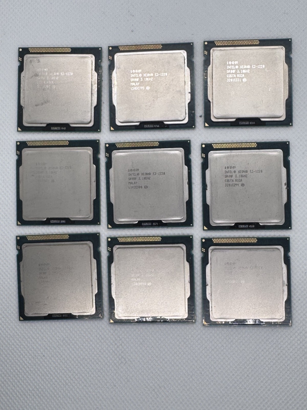 Lot of (9) Intel Xeon E3-1220 3.1 GHz 5 GT/s LGA 1155 Server CPU Processor SR00F