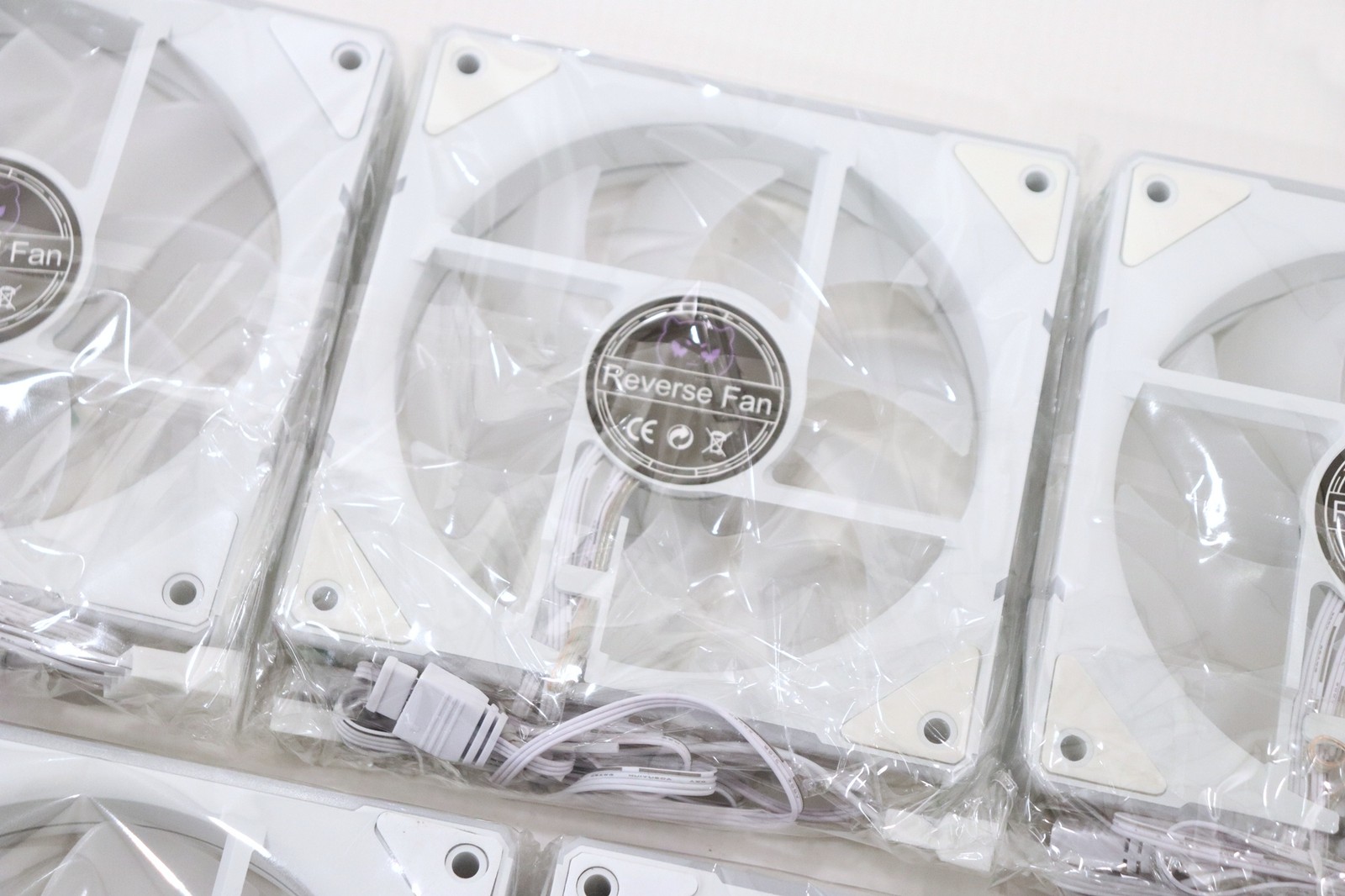 7-Pack ARGB 120mm 4 Pin 1.800RPM White PC Cooling Case Fan