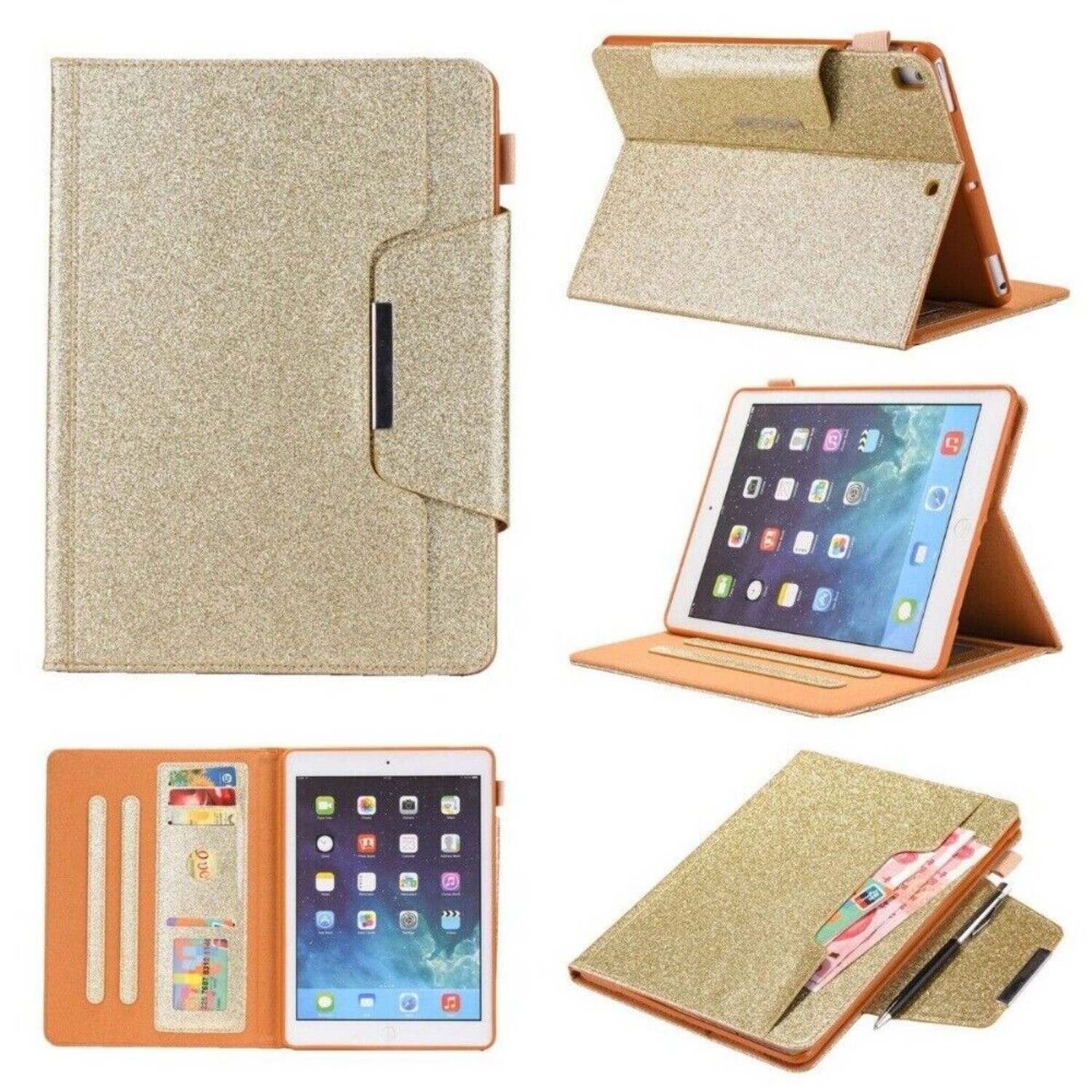 For iPad 5th/6th/7th/8th/9th Gen Pro 11″ M4 Air 11 M2 Mini 6 Leather Case Cover