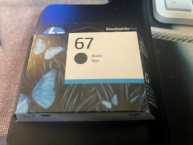HP 67 Black Original Ink Cartridge, ~120 pages, 3YM56AN#140