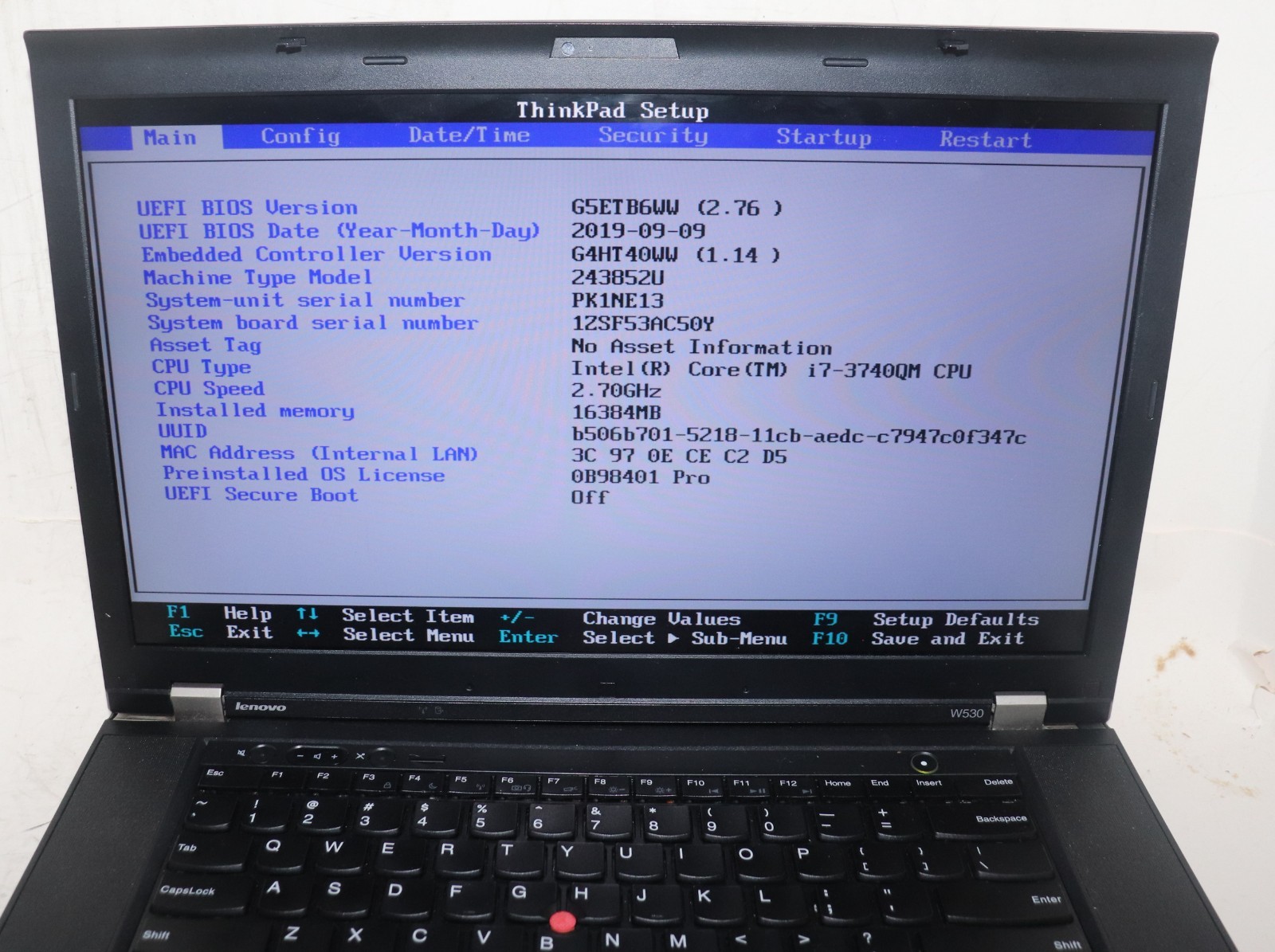 Lenovo ThinkPad W530|Core i7@2.70 GHz|16GB RAM 256SSD|WIN 10. PROF|NVIDIA|WiFi