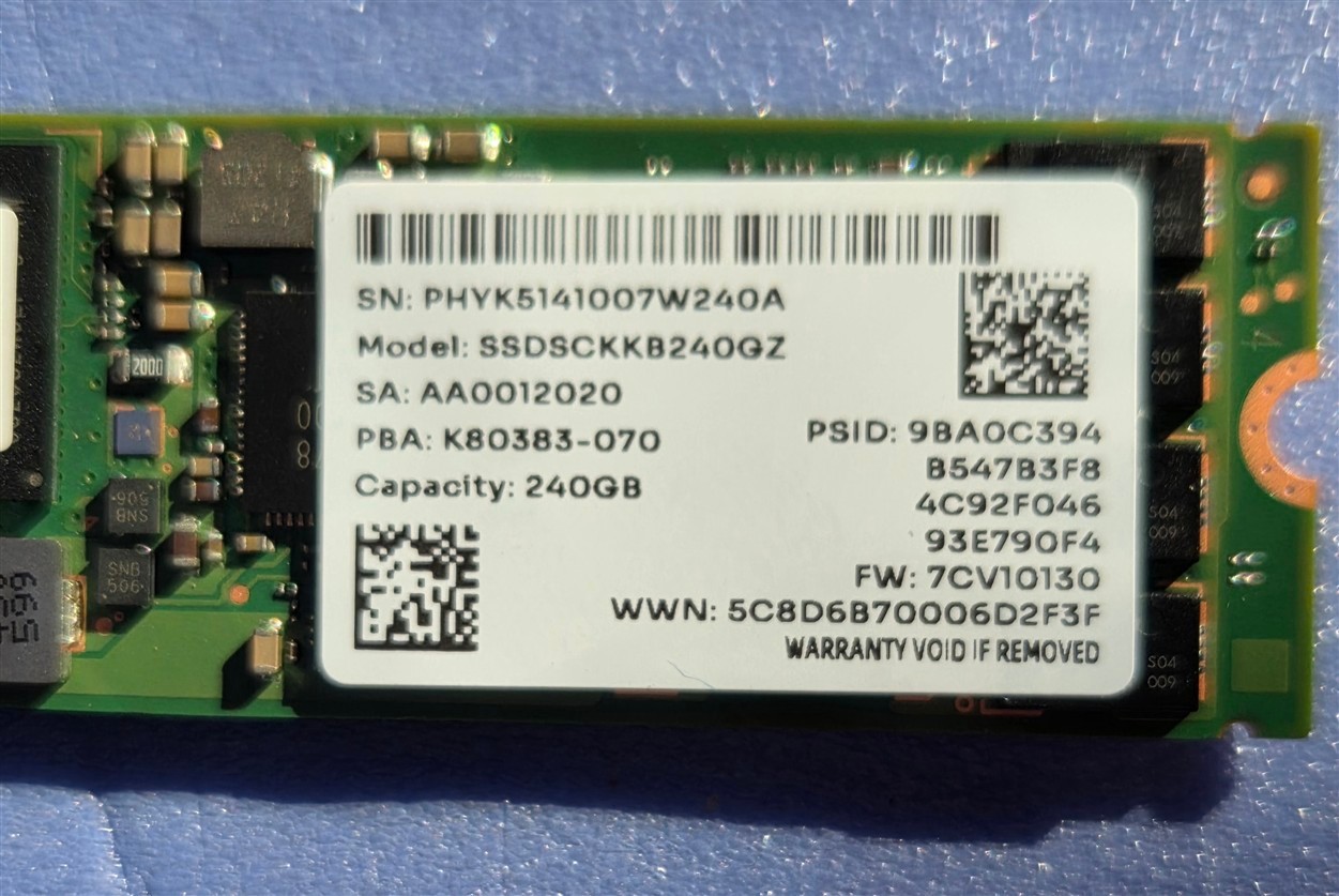 Intel, Solidigm, S4520 Series, 240GB, M.2 SATA, 144L TLC 3D NAND, SSDSCKKB240GZ