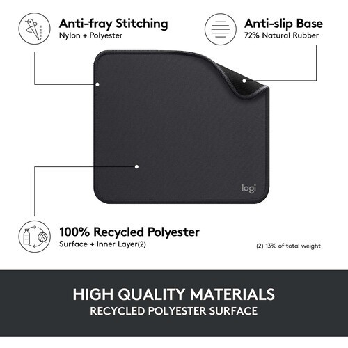 Logitech 956-000035 Studio Series Mouse Pad – 7.87″ Height x 9.06″ Width