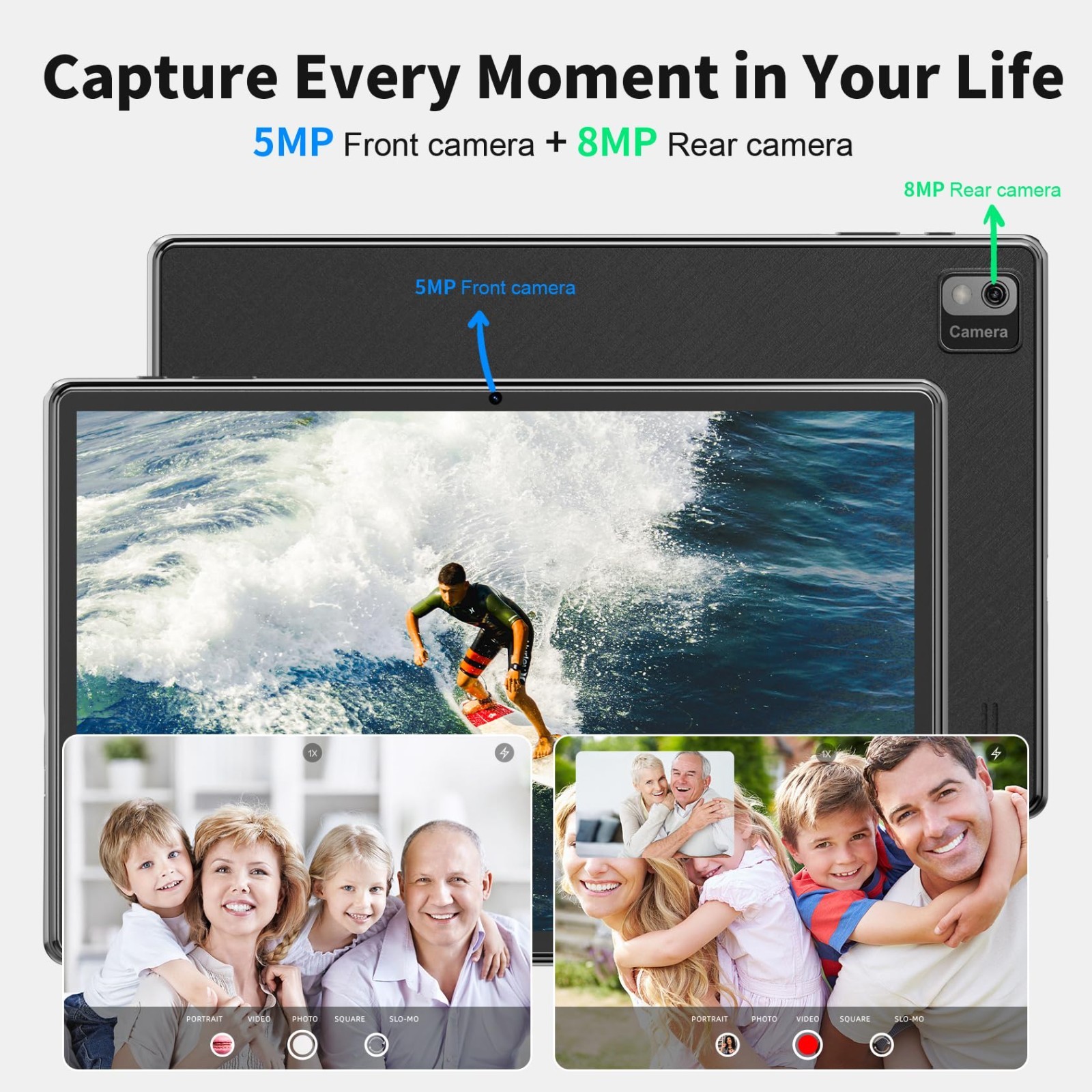 SGIN T10 Pro 10.1 Inch Tablet Android 12 Tablets with 8GB RAM 128GB ROM
