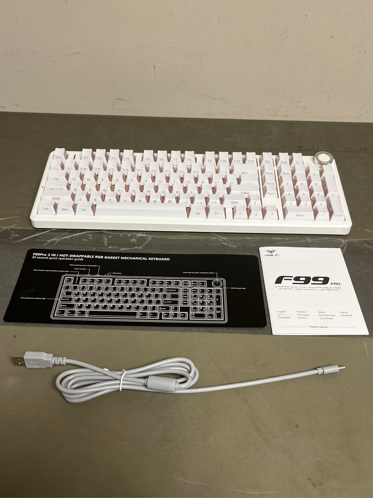 AULA F99 Pro Wireless Mechanical Keyboard-Silent Version 1