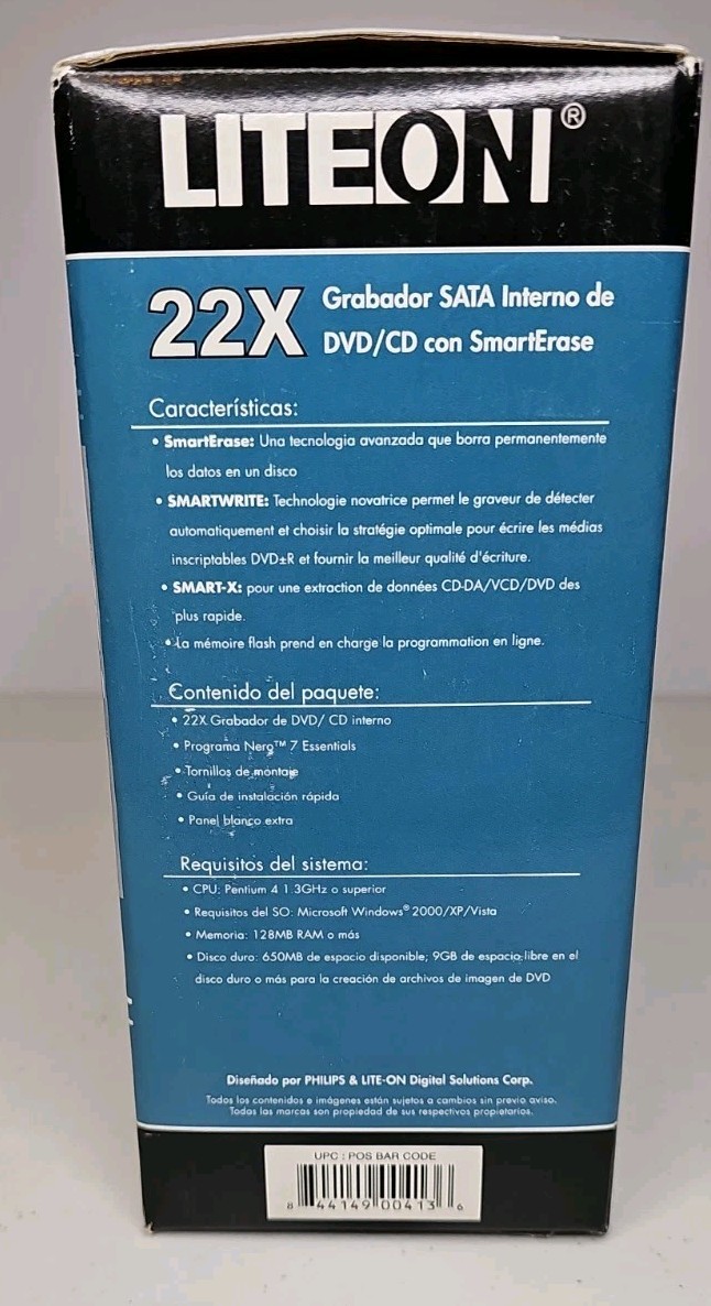 Liteon 22X Internal DVD/ CD Writer with Smart Erase