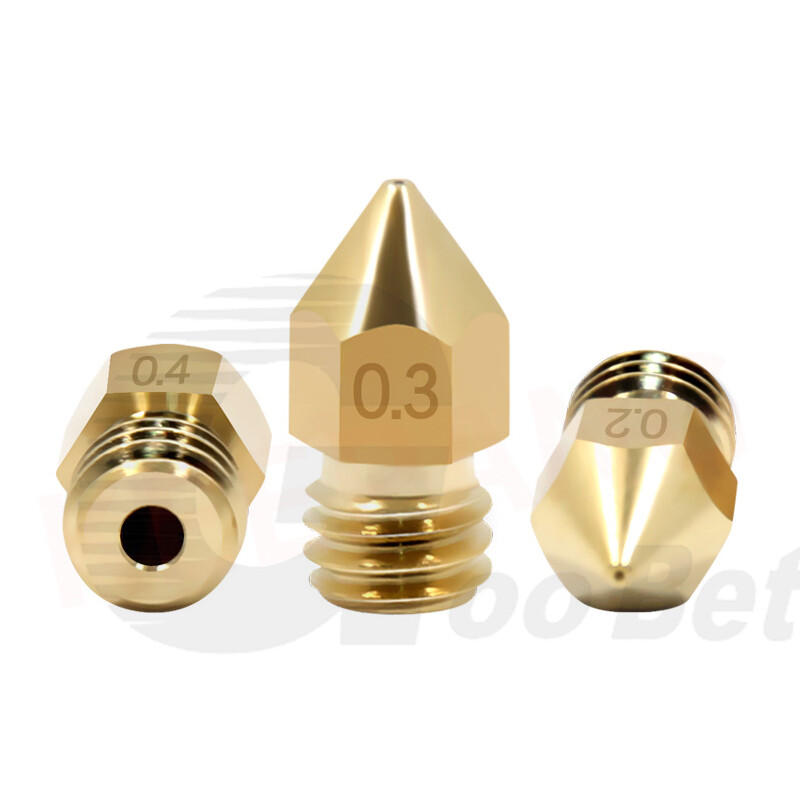 Brass 0.1mm to 1mm MK8 Extruder Nozzle M6 3D Printer CR-10 Ender Anet 1.75mm 3mm