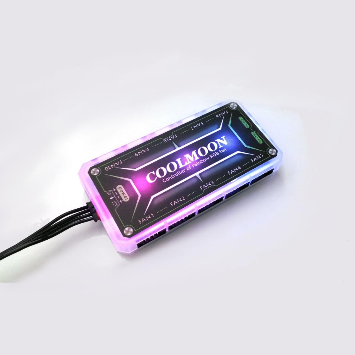 Adjustable RGB Light Fan Controller Remote Control Computer Case Hub Adapter Kit