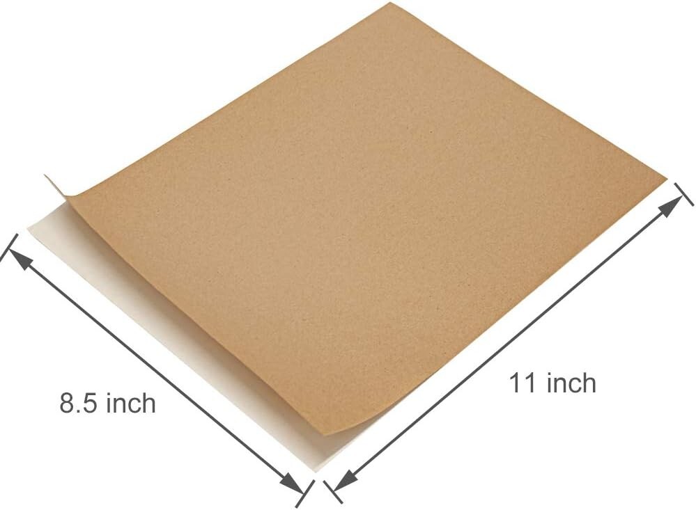1000 Full Sheet Kraft Paper Sticker Paper, Printable Brown Labels, 8.5″ x 11″