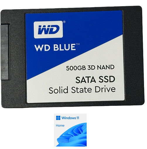 500GB WD Blue 3D NAND SSD with Windows 11 Home for Dell Lenovo ASUS IBM Acer HP