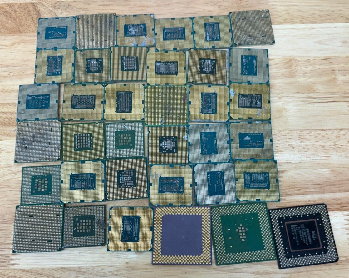 Computer Processors – 2lb 1oz – CPU – Sold as scrap – Bent Pins – Not for Use