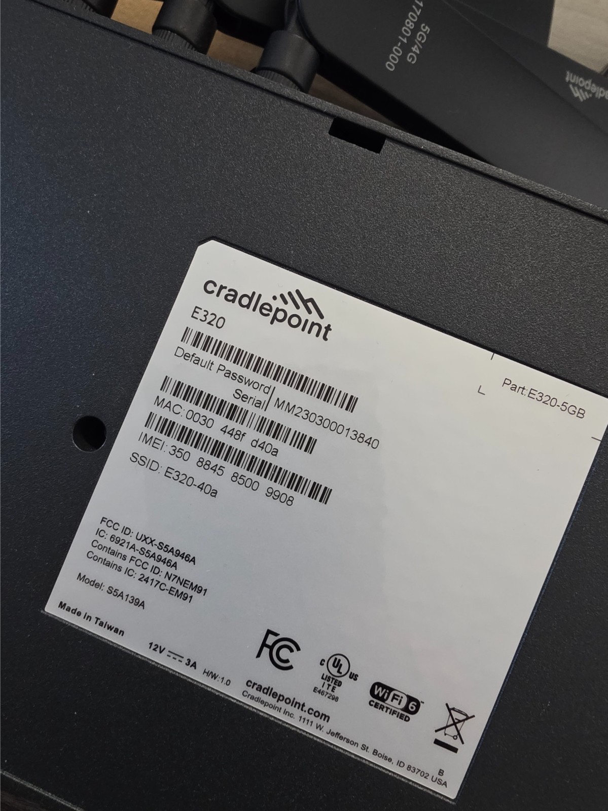 Cradlepoint E320 5G Enterprise Router Used For 30 Days