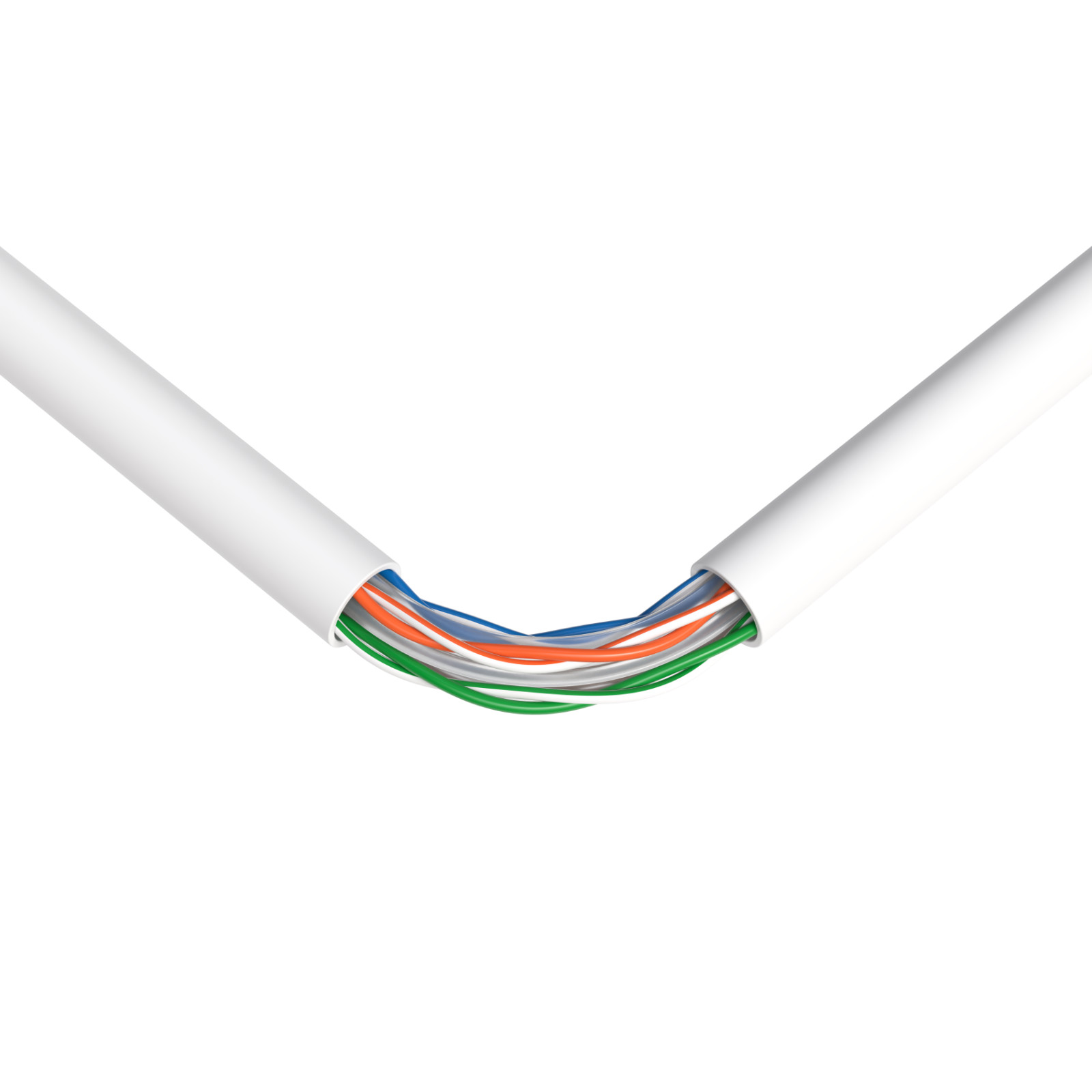 CAT6 Plenum UTP 1000FT Networking Cable CMP 23 AWG 550MHz Solid Bulk Wire White