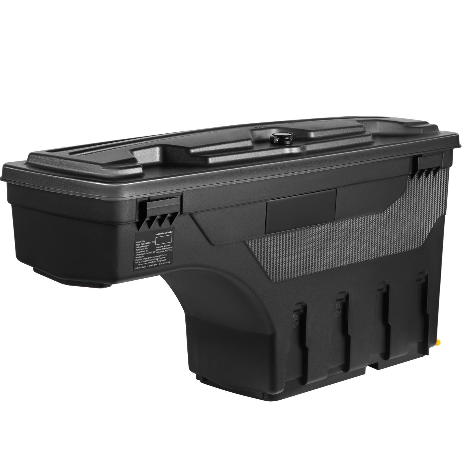 Truck Bed Storage Box, Lockable Swing Case with Password Padlock