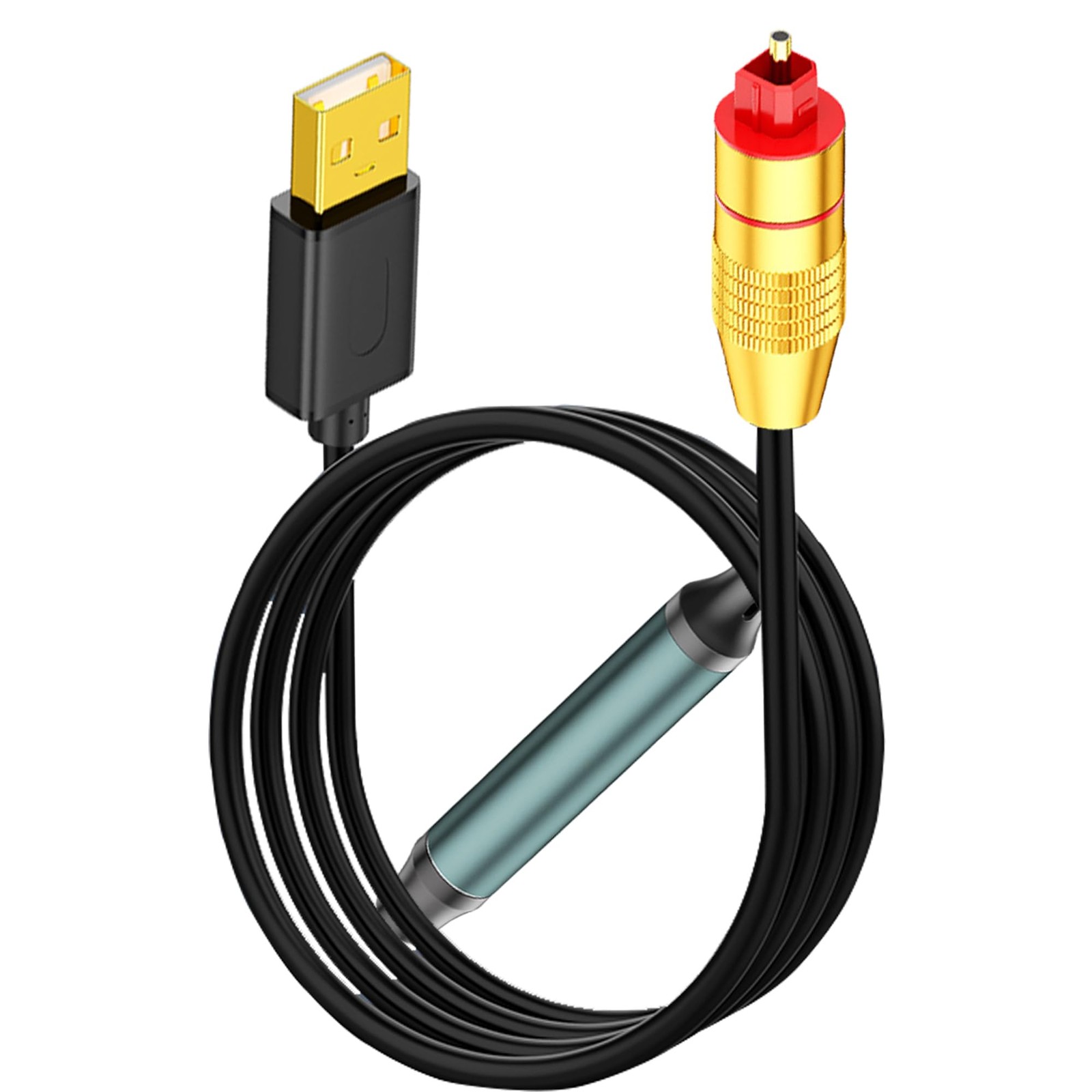 USB to Optical Audio Adapter Cable,Unidirectional USB to TOSLINK