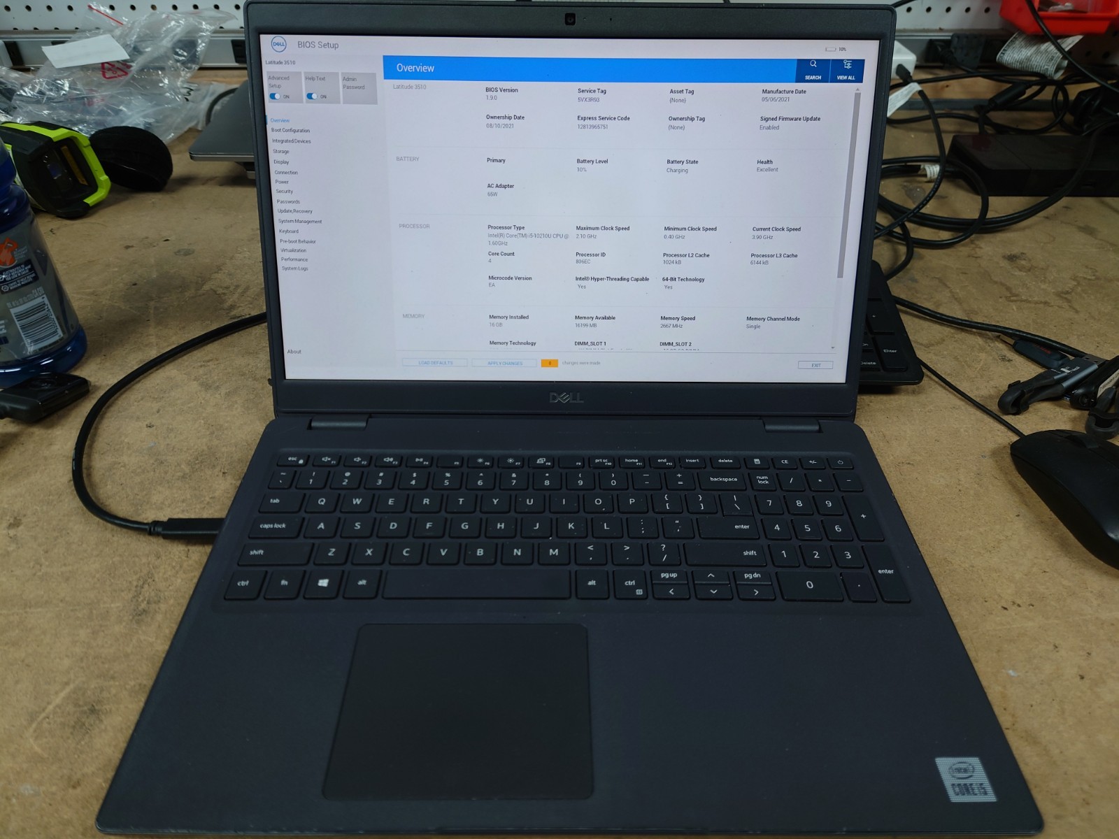 Dell Latitude 3510 15.6″ FHD i5-10310U 16GB RAM No OS/SSD