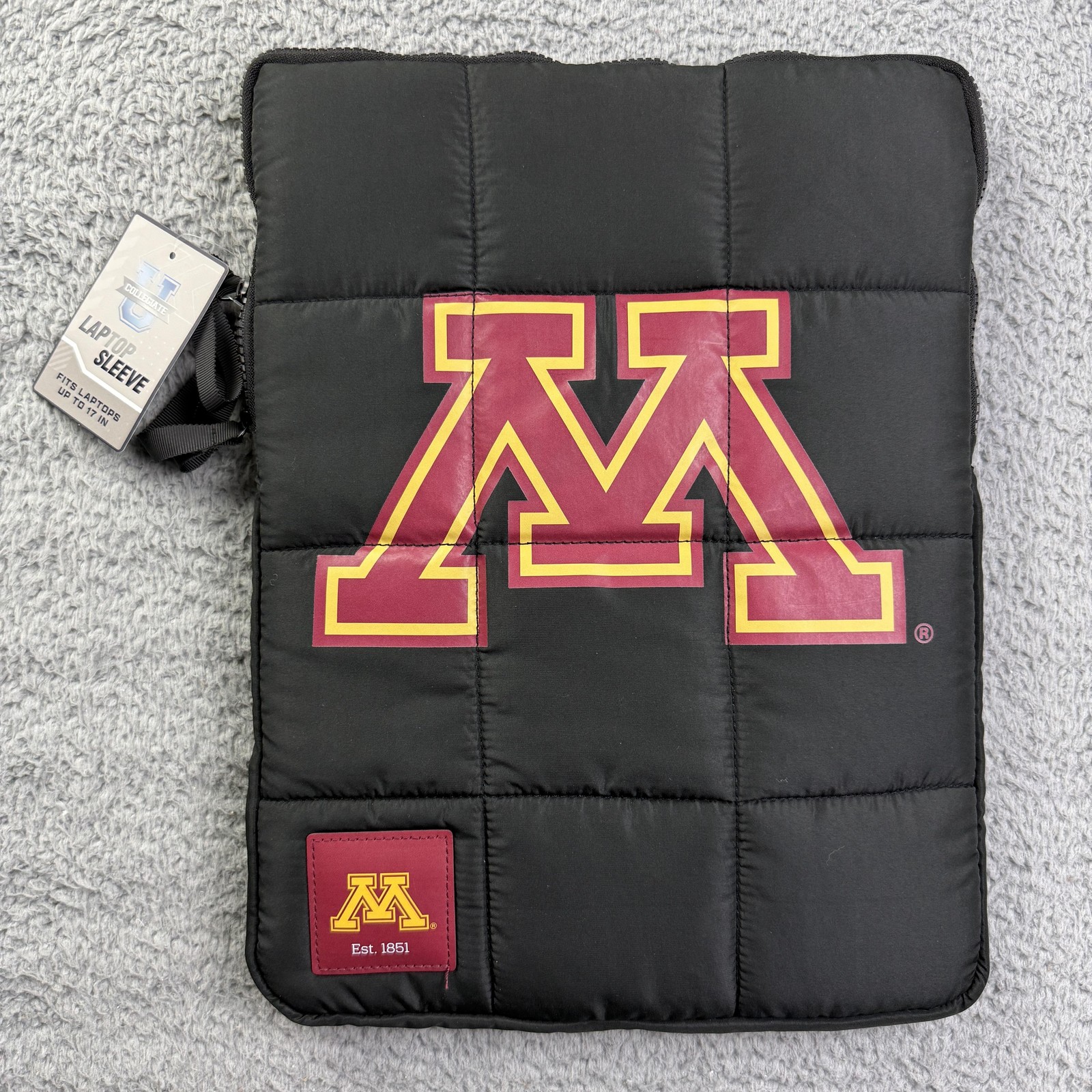 SOAR Laptop Sleeve 17 Inch Collegiate U Minnesota Padded Black Water Resistant