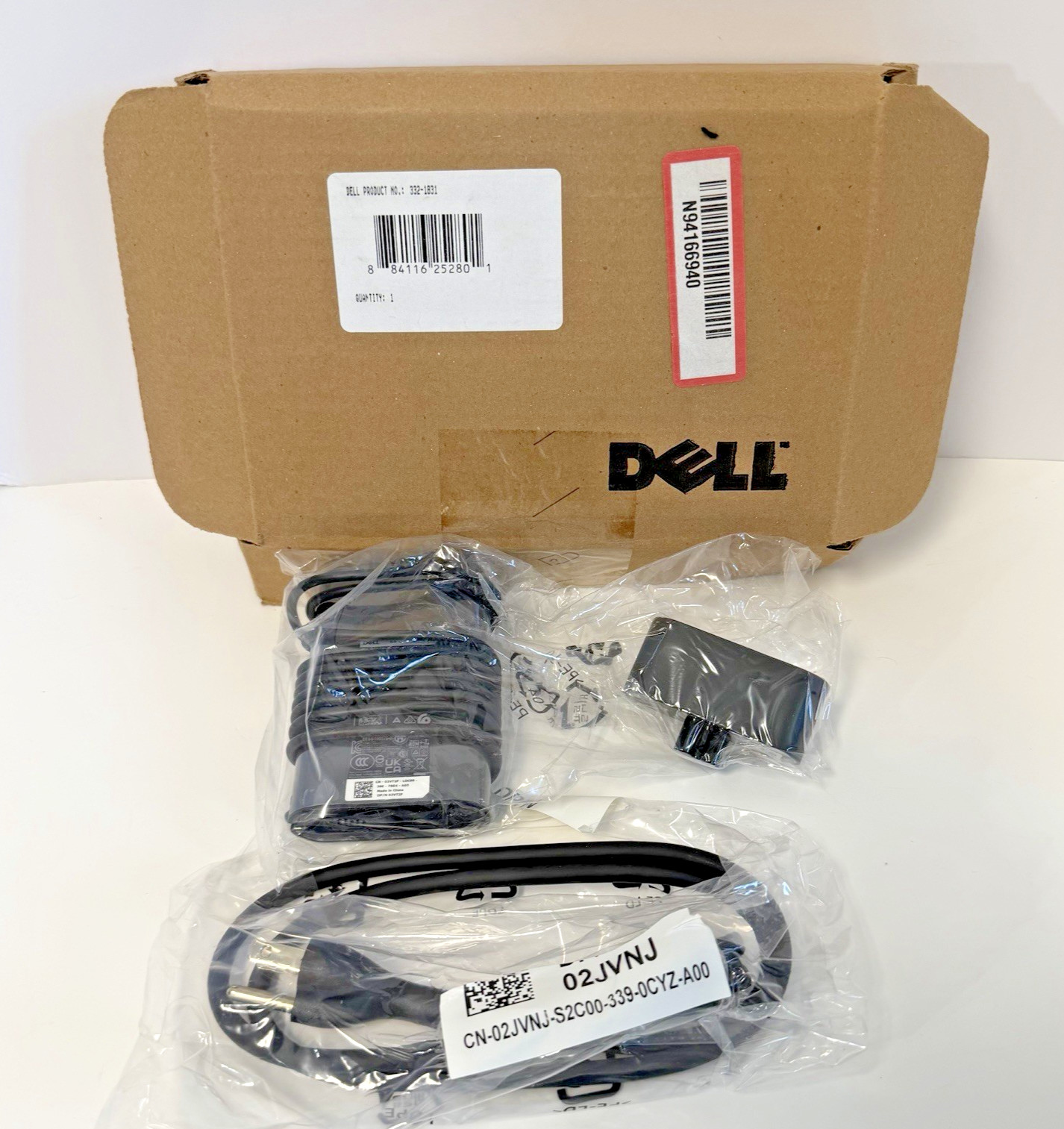 Dell Original 65W Slim 7.4mm Power Adapter with Power Cable 332-1831