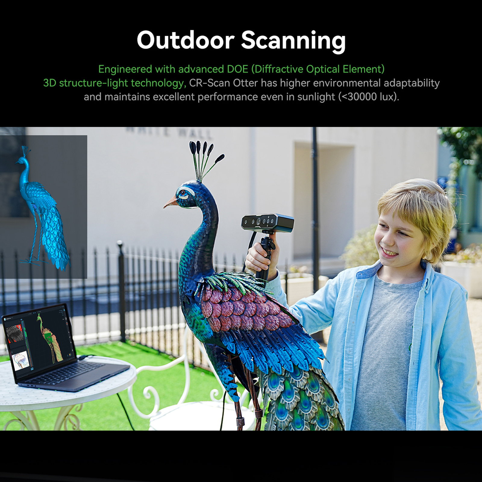 Creality CR-Scan Otter 3D Scanner 24-Bit Full-Color for iOS Android Windows W5L2