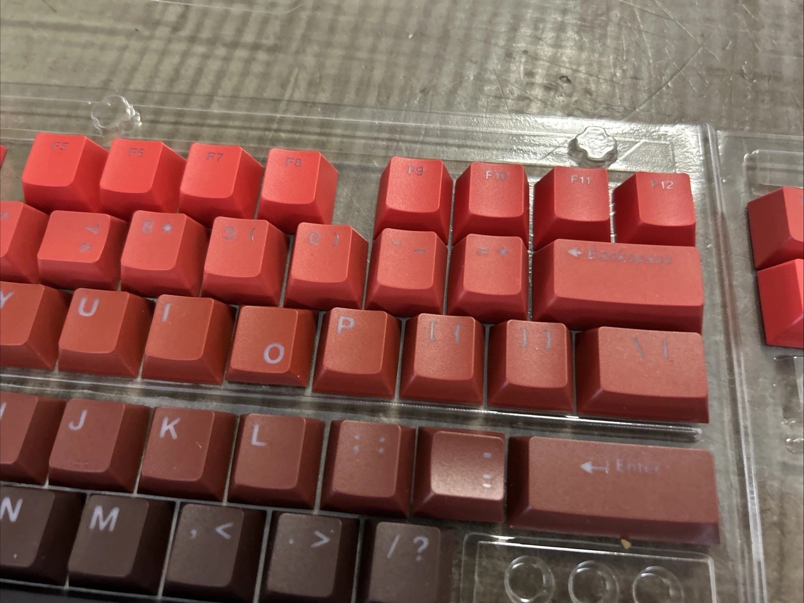 Red Black and Brown Mechanical Keys Keycaps Set for Mechanical Keyboards
