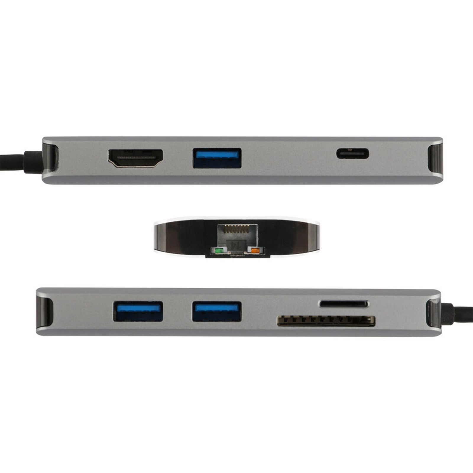 Xcellon 8-in-1 USB-C Hub HDMI 2.0 Gigabit Ethernet 3.2 Gen 1 Multimedia Hub