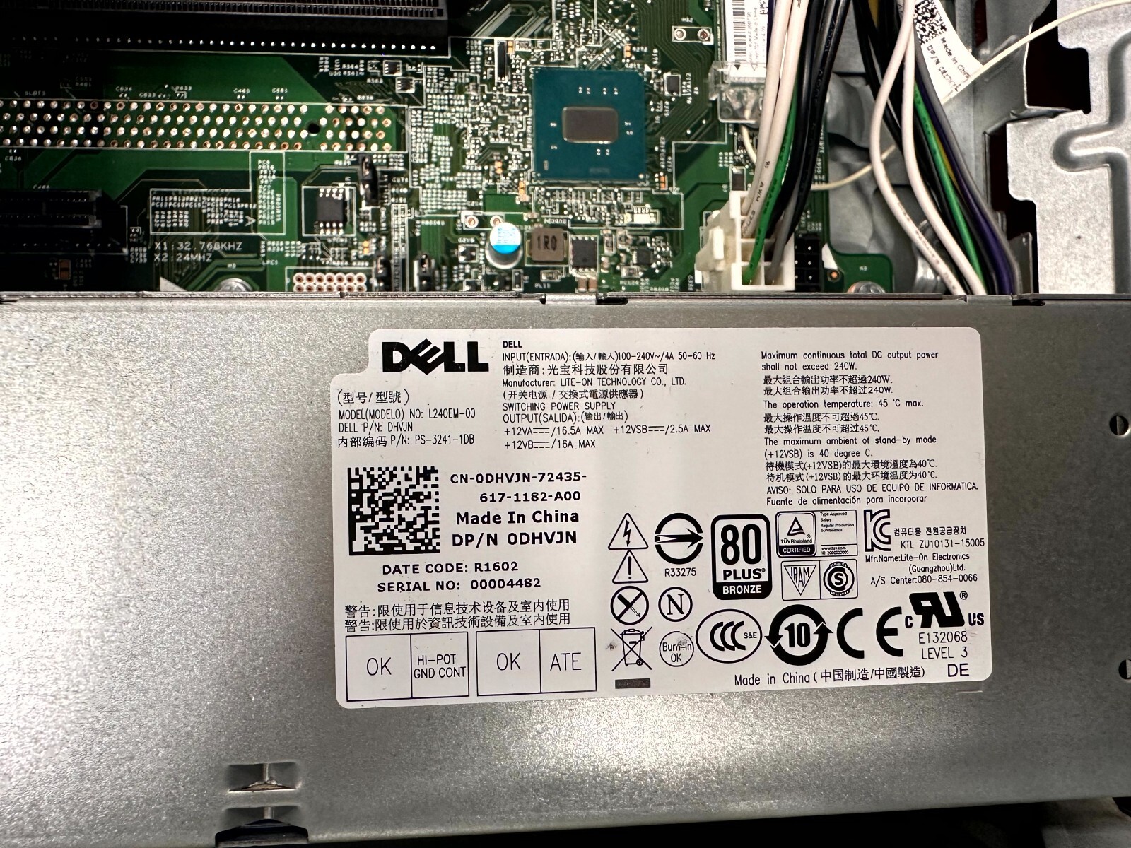 Dell Inspiron 3650 Desktop Computer, Intel G4400 @3.30Ghz, 4GB, 1TB HDD, Win 10