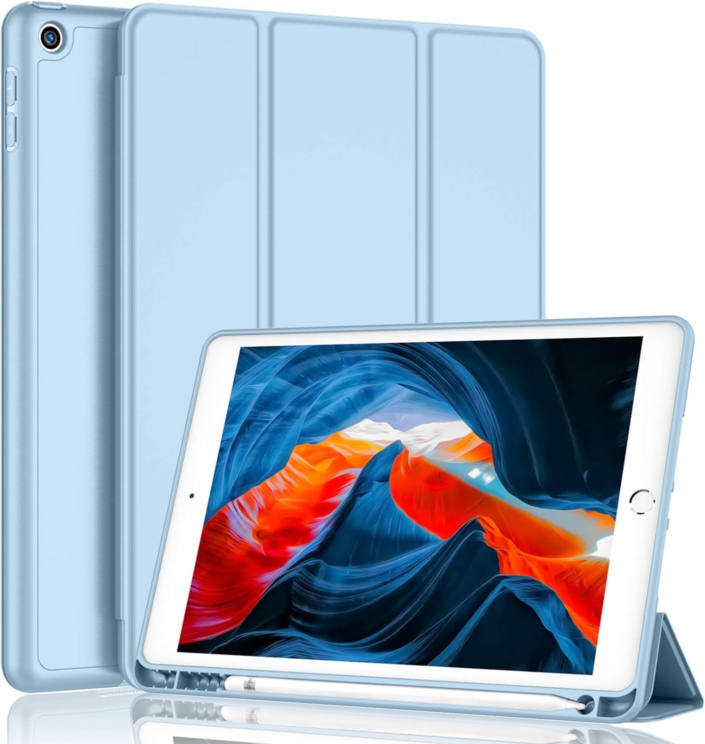 iPad 9th 8th 7th Generation 10.2″ Smart Cover Case for Apple Tablet w/ Soft Skin