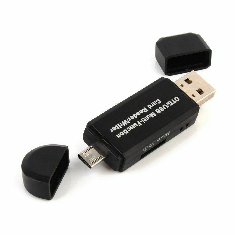 Micro USB OTG to USB 2.0 Adapter SD/Micro SD Card Reader With Standard USB Male