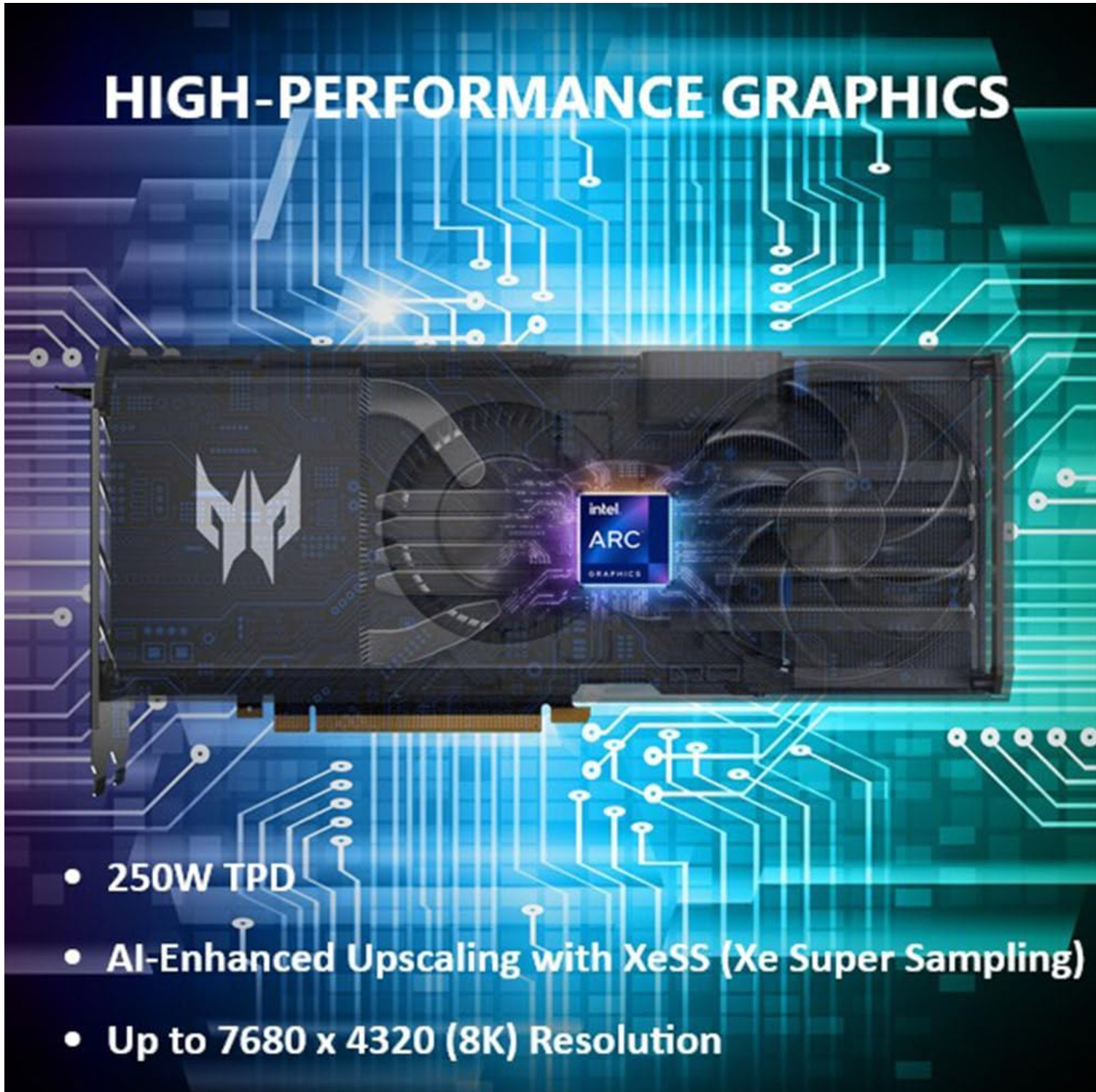 Acer Predator BiFrost Intel Arc A750 OC Graphics Card (Brand New SEALED)