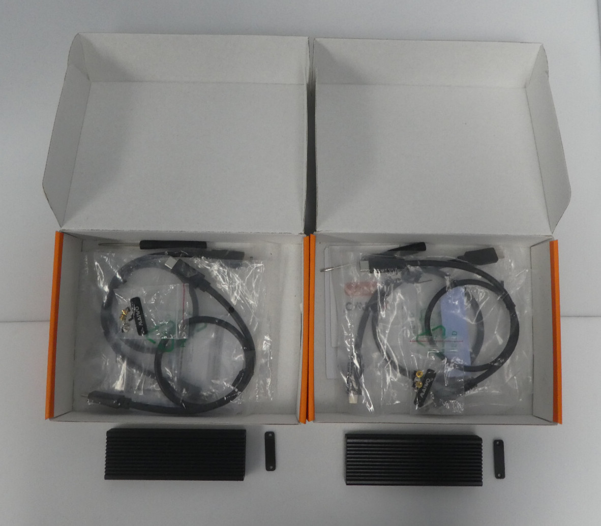 Lot of 2 MAIWO K1687P2 M.2 SATA and NVMe Combo SSD Enclosure