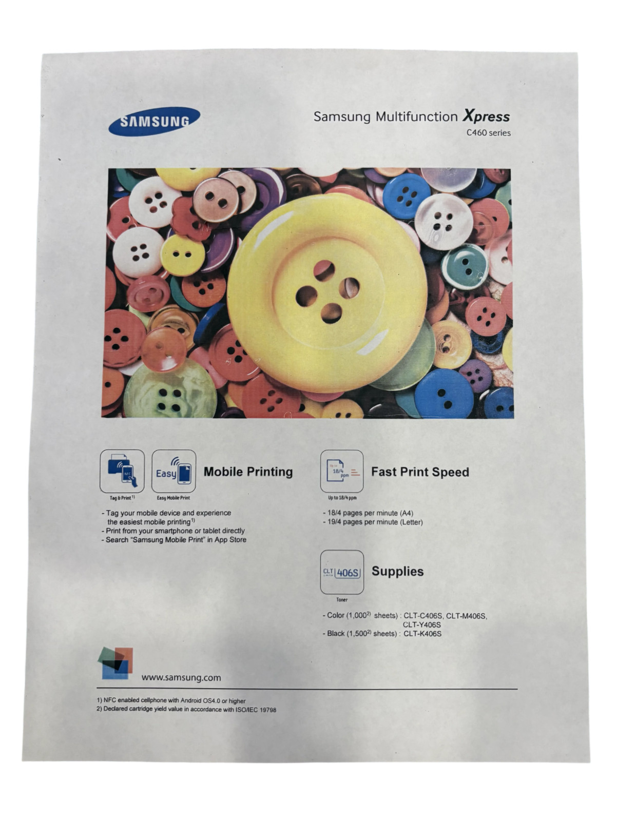 Samsung Xpress SL-C460W All-In-One Inkjet Color Laser Printer