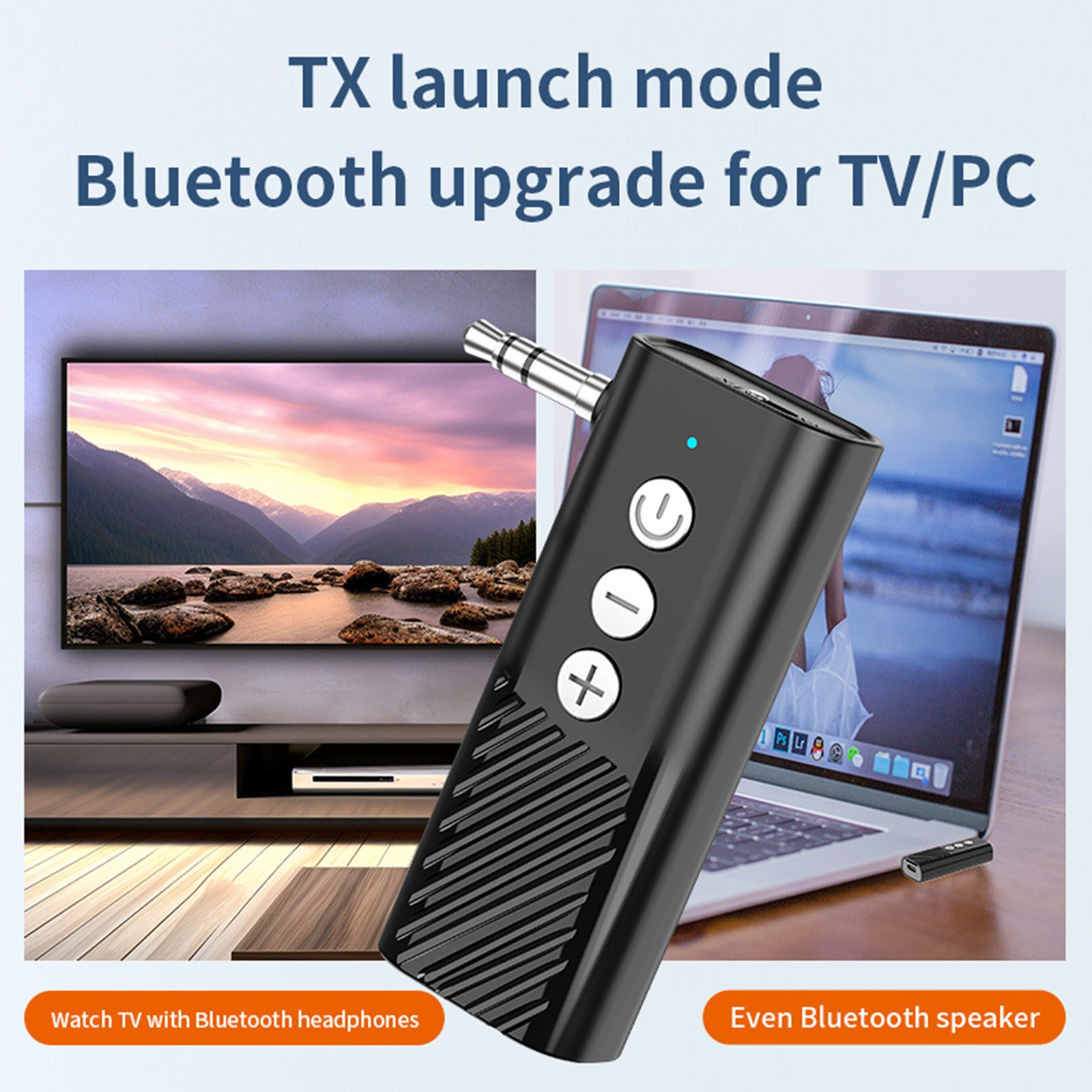 3.5mm Jack Aux 5.3 Transmitter Receiver Adapter Audio 3-in-1 Wireless Bluetooth