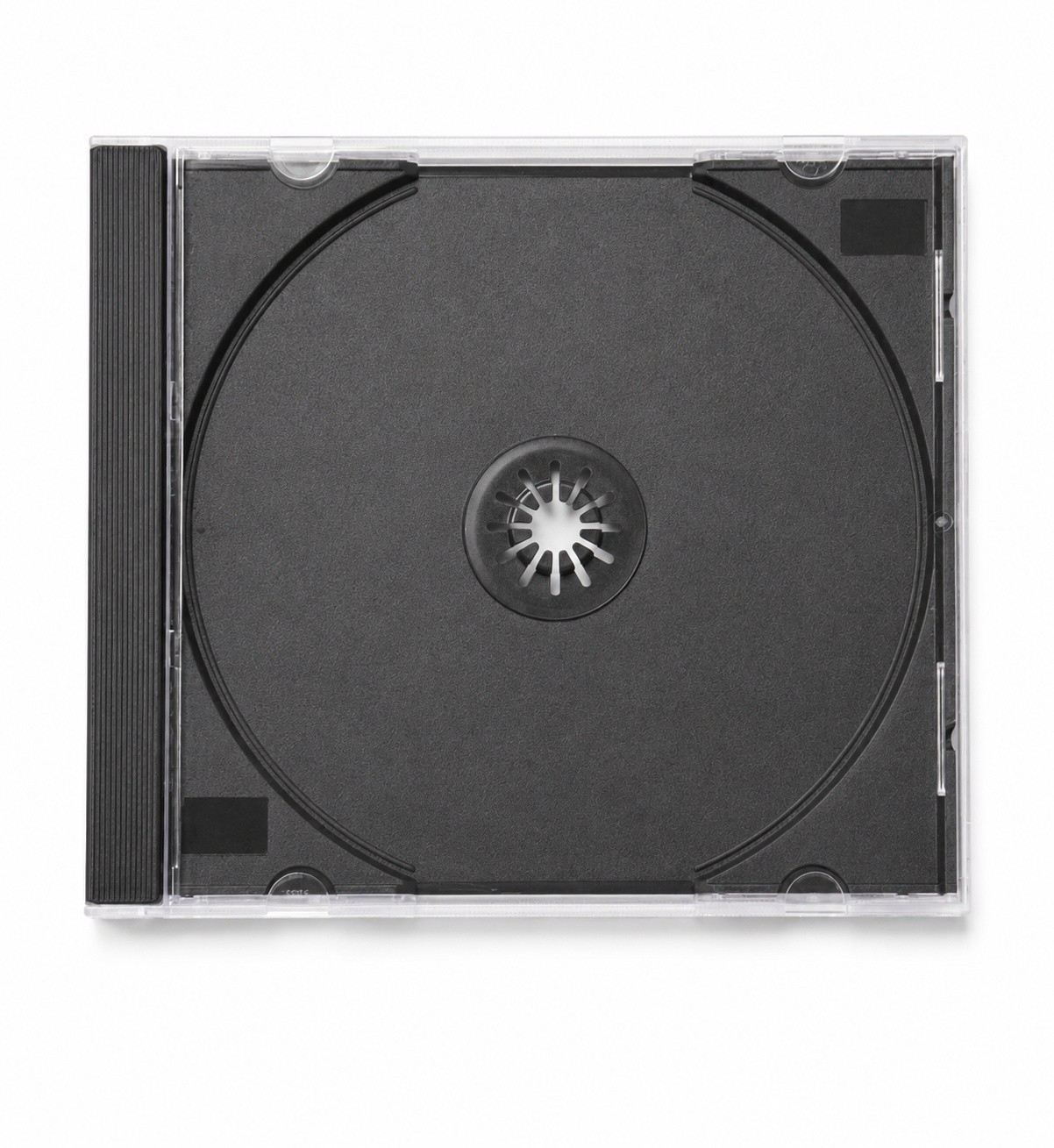 Standard 10.4mm CD Jewel Clear Case Single with Black Tray Assembled Storage LOT