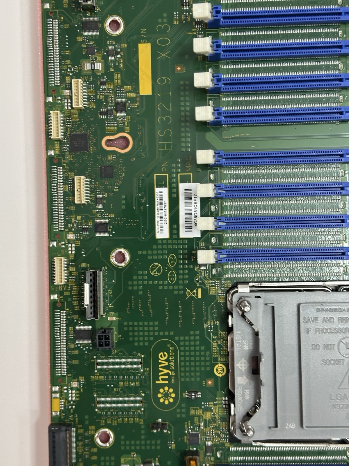 AI Network Server Board Hyve Solutions HS321 Dual LGA4189-4 HYD-A017M1X0300 NEW