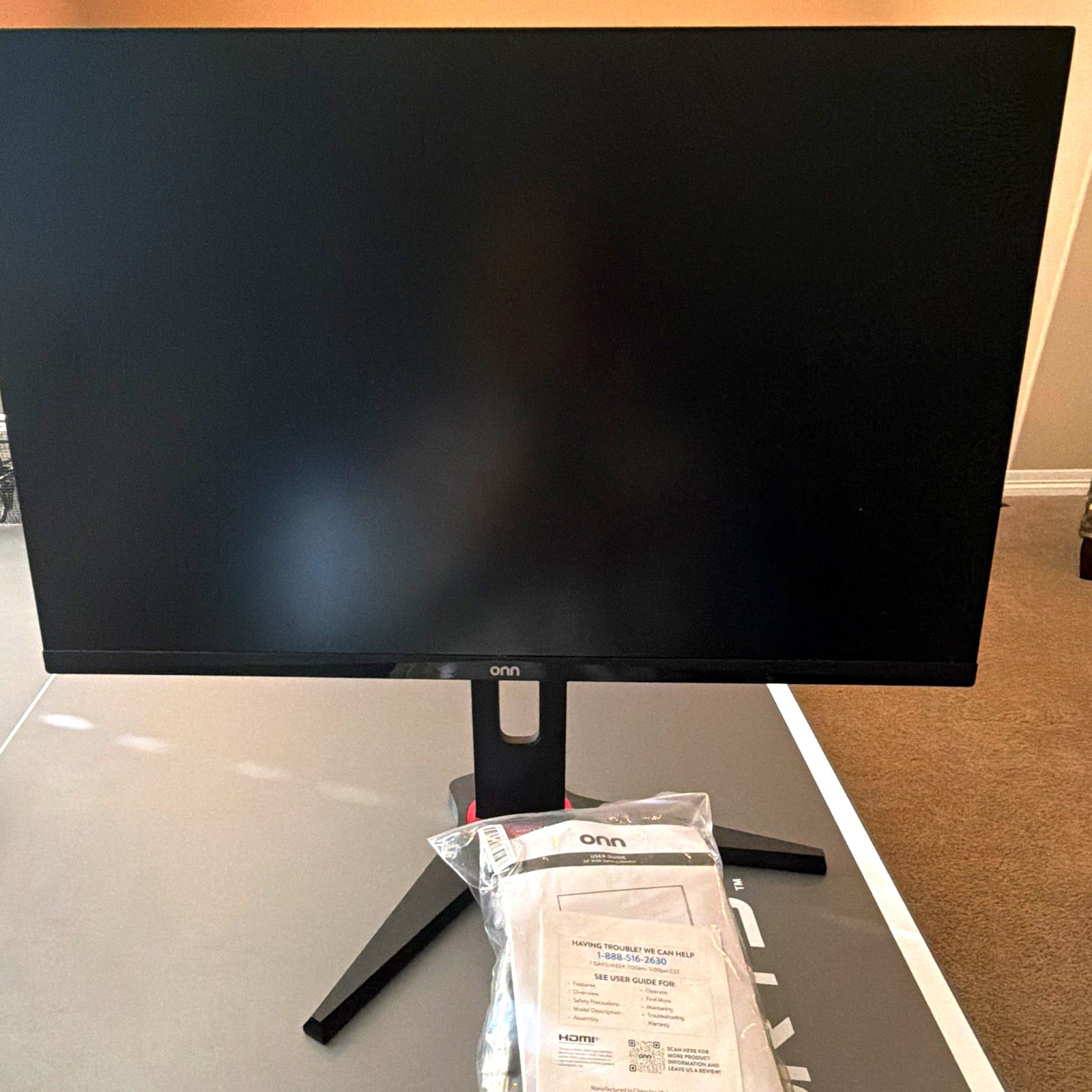 onn 24in FHD Gaming Monitor 165Hz 1ms HDMI/DisplayPort VESA 100027813
